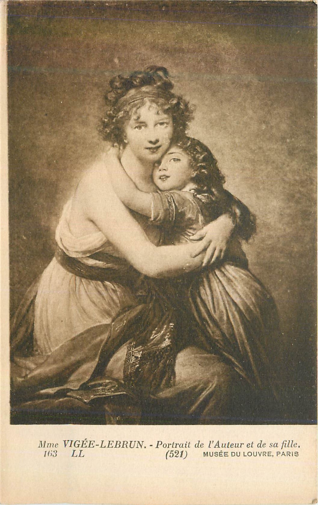 CPA Musee du Louvre Paris Mme Vigee Lebrun Portrait de l'Auteur et de sa Fille