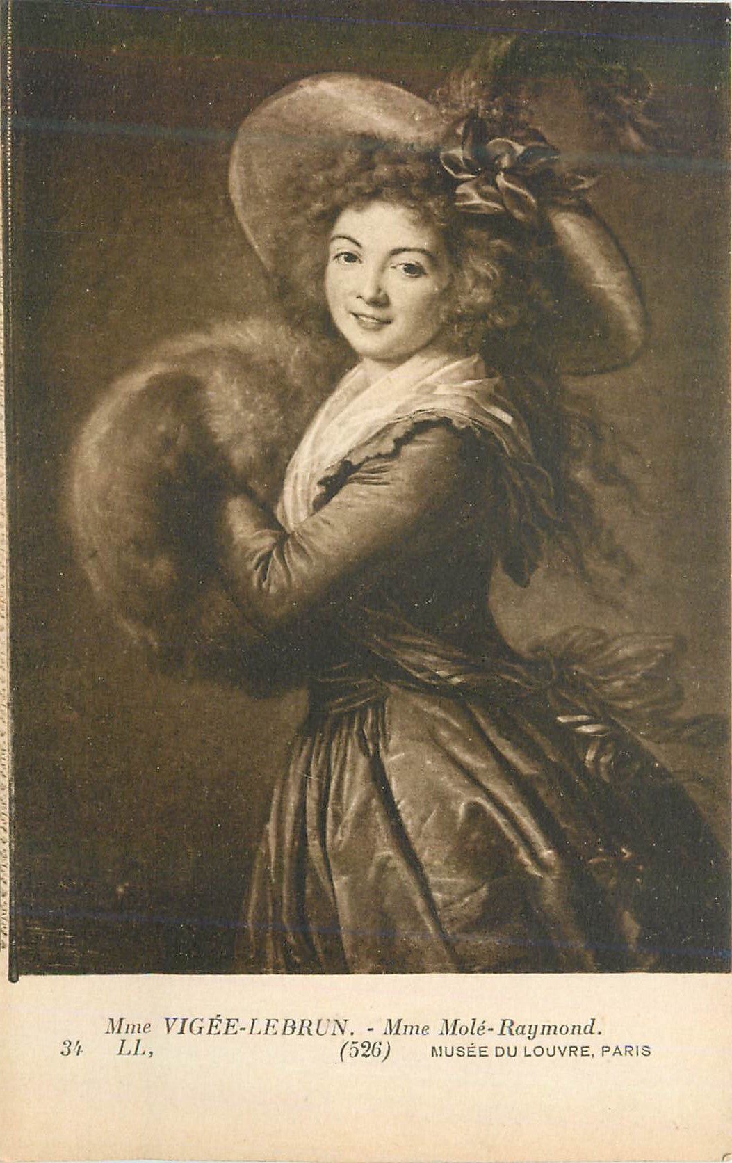 CPA Musee du Louvre Paris Mme Vigee Lebrun Mme Mole Raymond