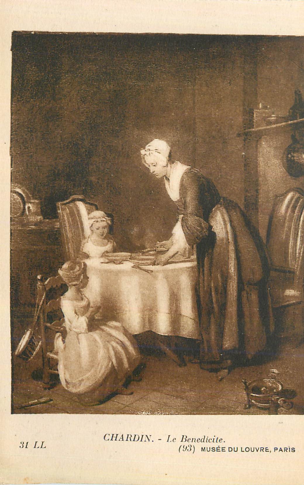 CPA Musee du Louvre Paris Chardin Le Benedicite