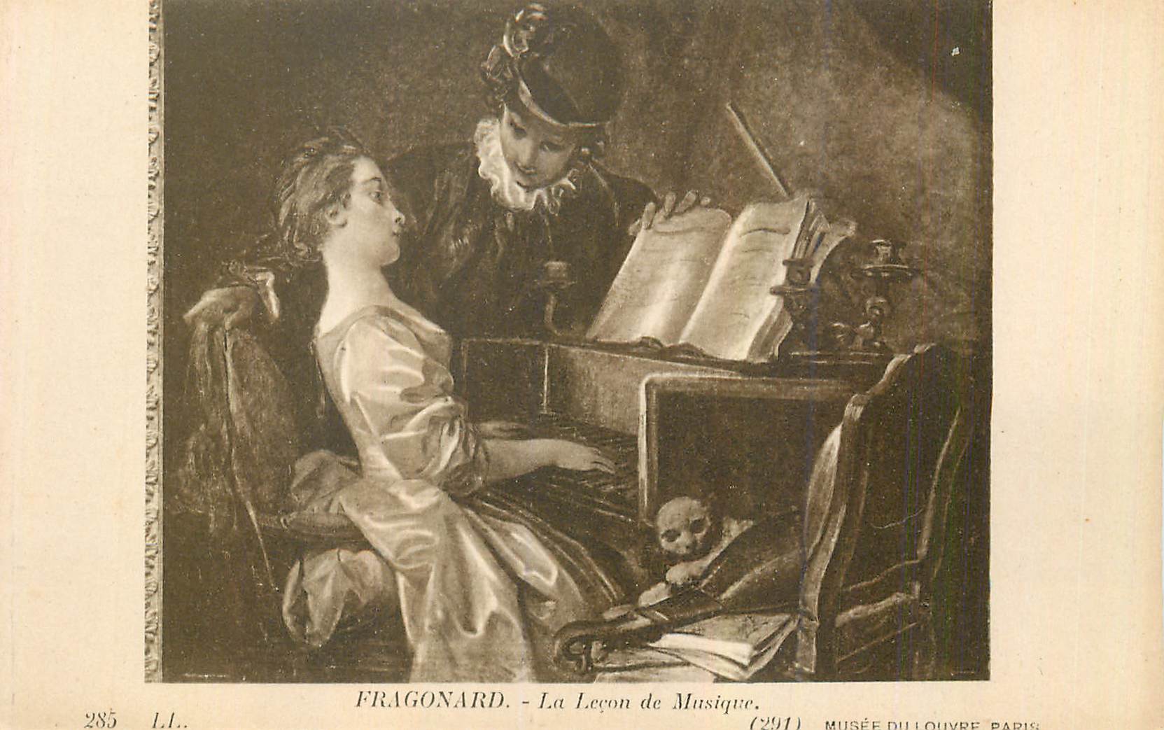 CPA Musee du Louvre Paris Fragonard La Lecon de Musique