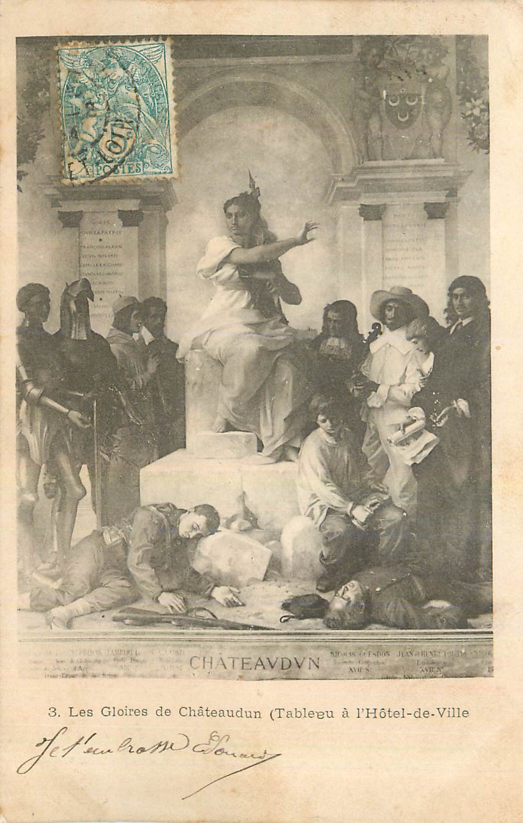 CPA Les Cloitres de Chateaudun (Tableau a l'Hotel de Ville)