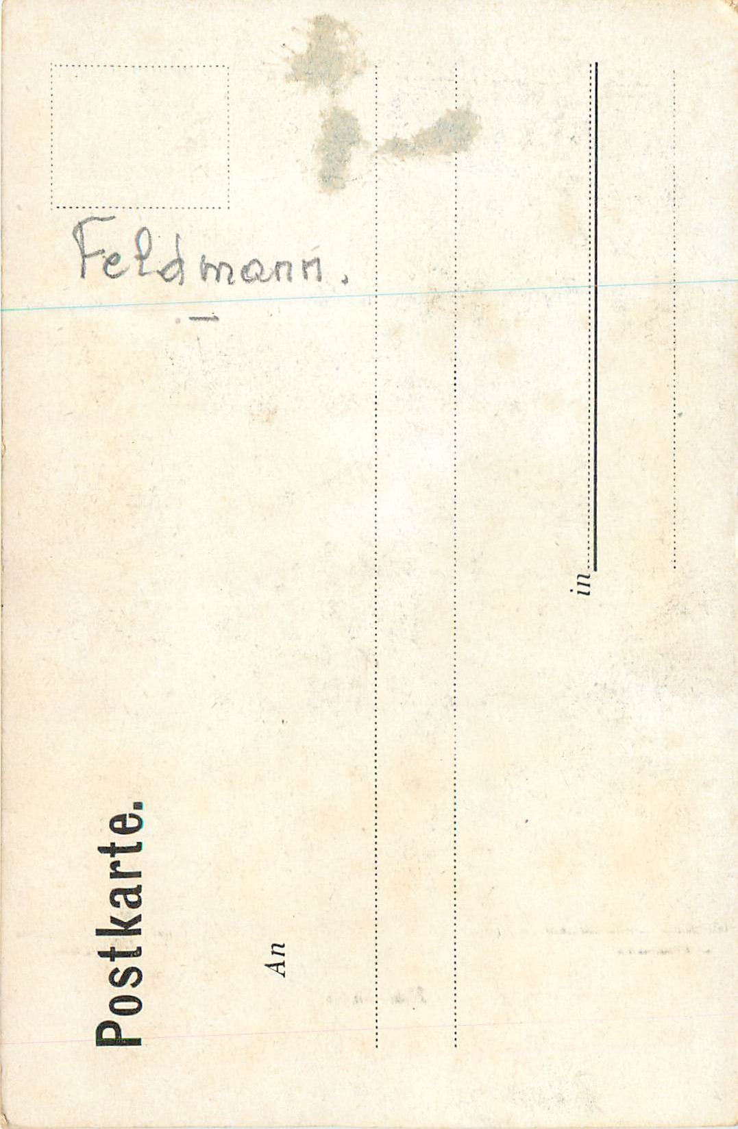CPA Madonna L Feldmann — Rückseite
