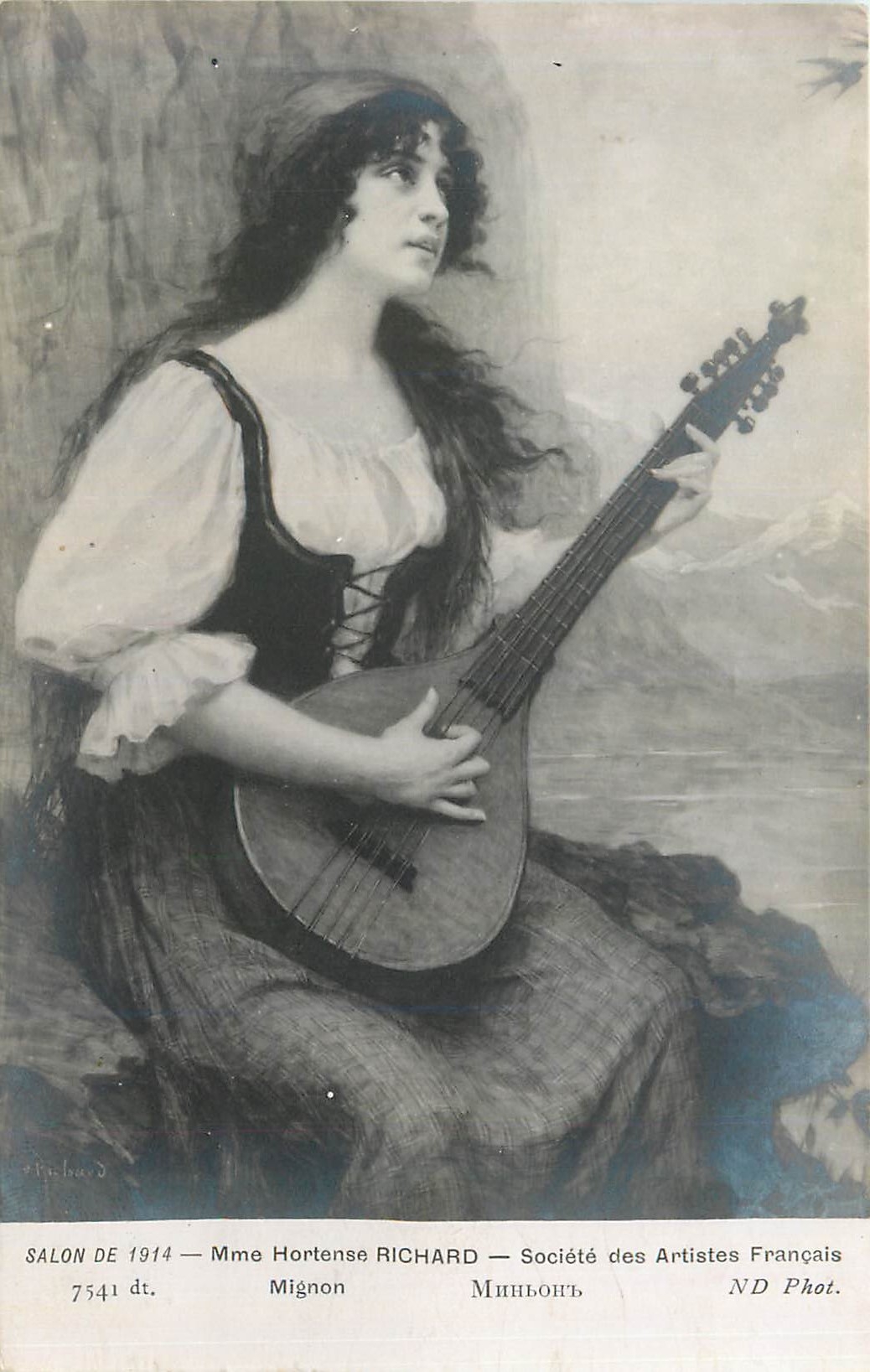 CPA Salon de 1914 Mme Hortense Richard Societe des Artistes Francais Mignon