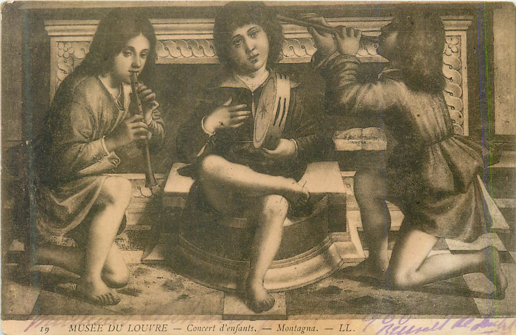 CPA Musee du Louvre Concert d'Enfants Montagna