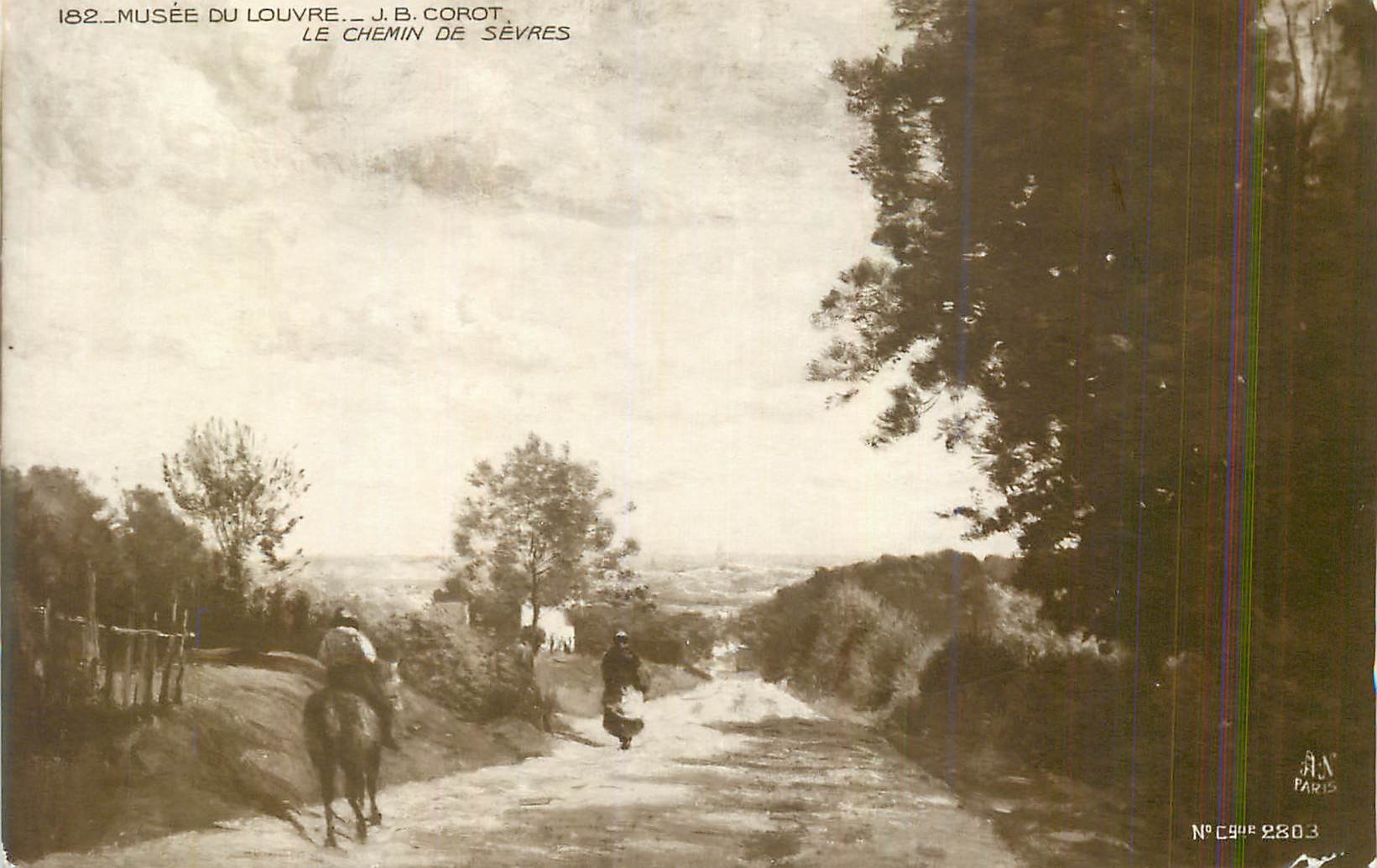 CPA Musee du Louvre Corot Le Chemin de Sevres