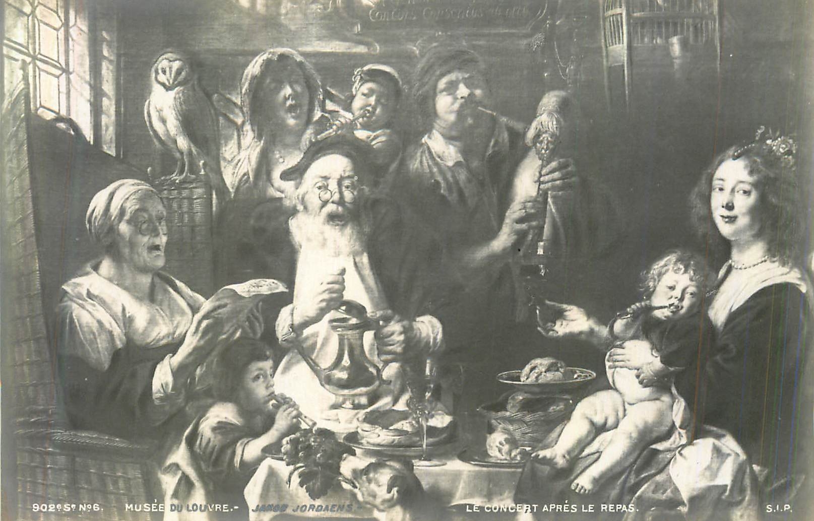 CPA Musee du Louvre Le Concert apres le Repas