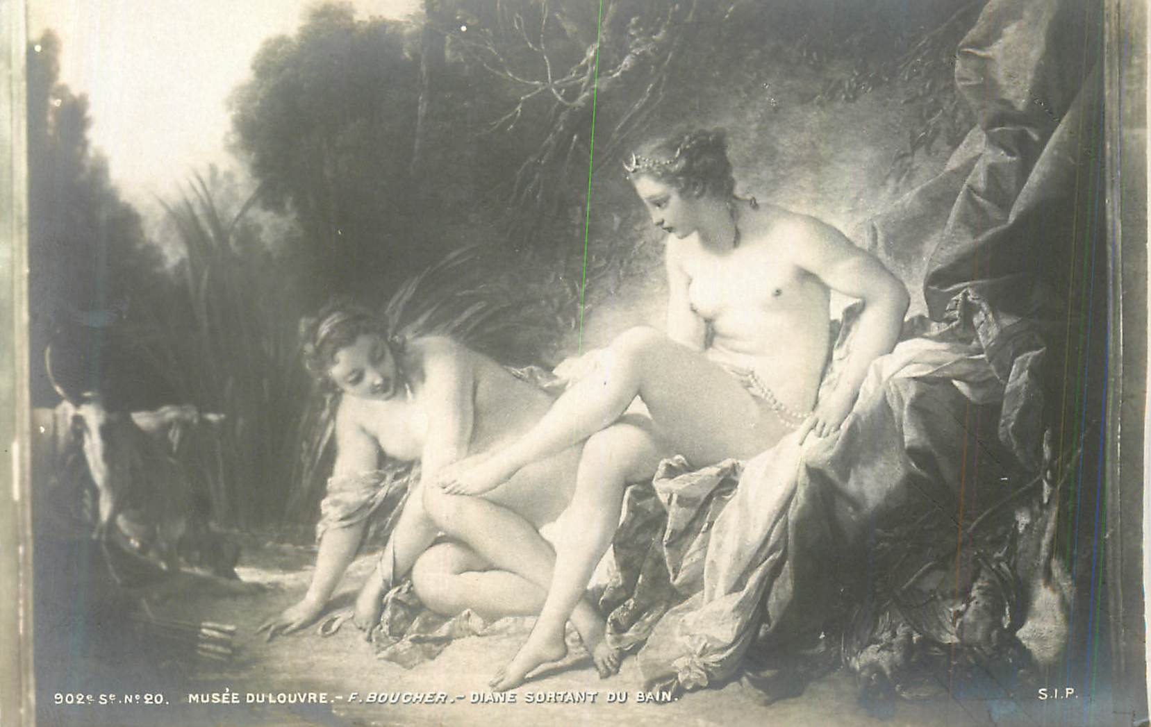 CPA Musee du Louvre Boucher Diane Sortant du Bain
