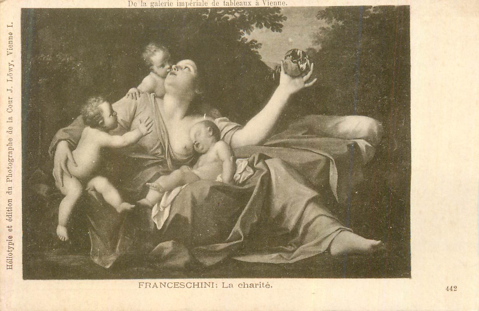 CPA De la Galerie Imperiale de Tableaux a Vienne Franceschini La Charite