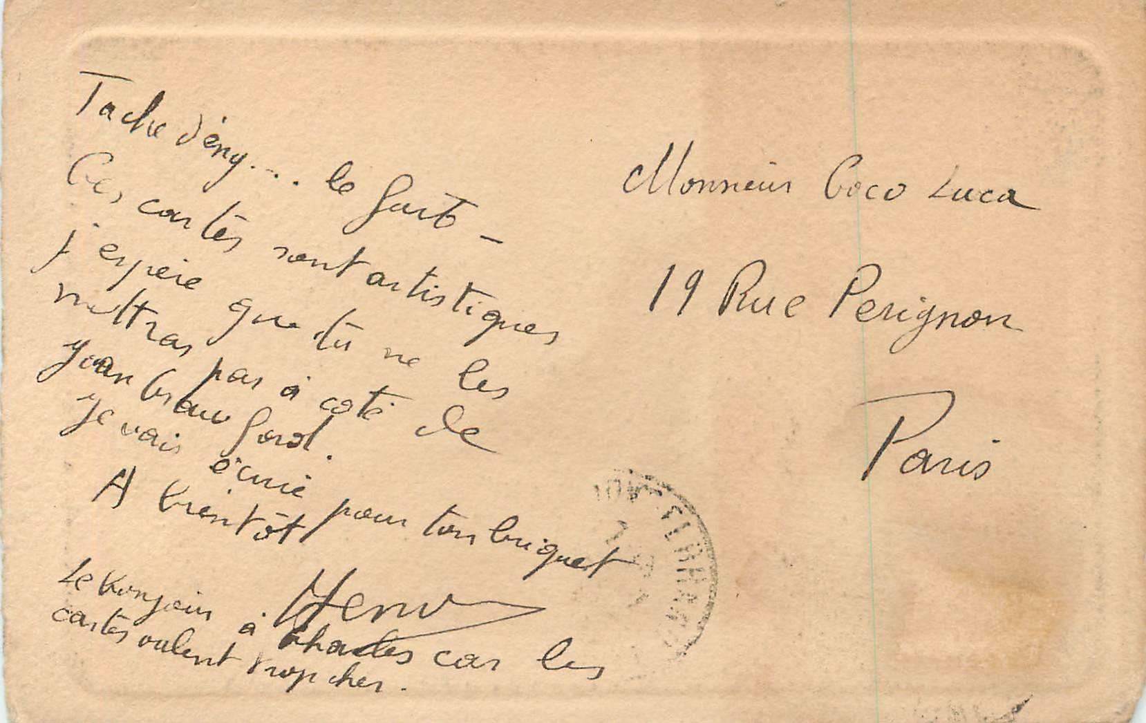 CPA Tournoel Le Donjon — Rückseite