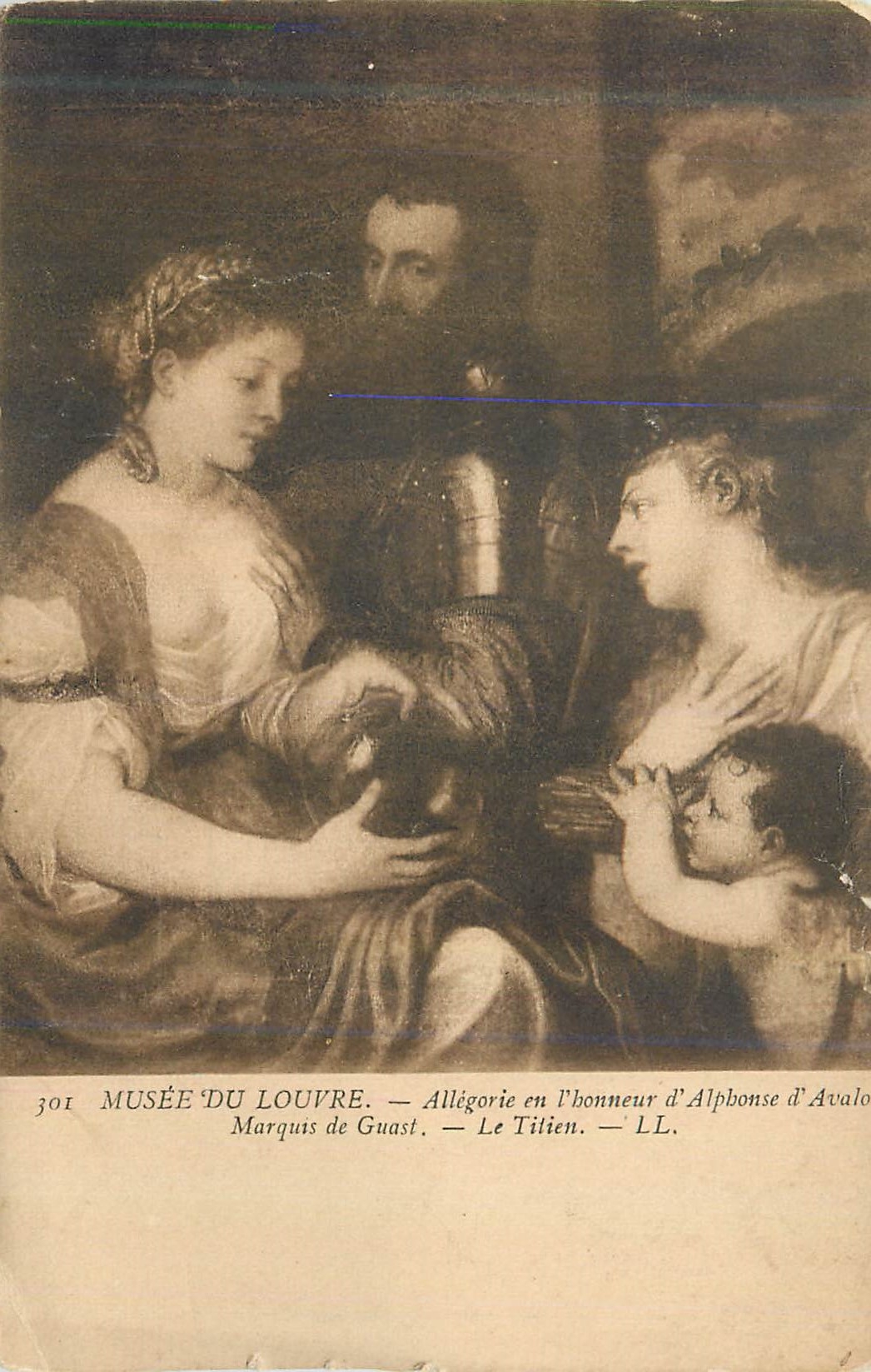 CPA Musee du Louvre Allegorie en L'Honneur d'Alphonse L'Avalo Marquis de Guast Le Titien