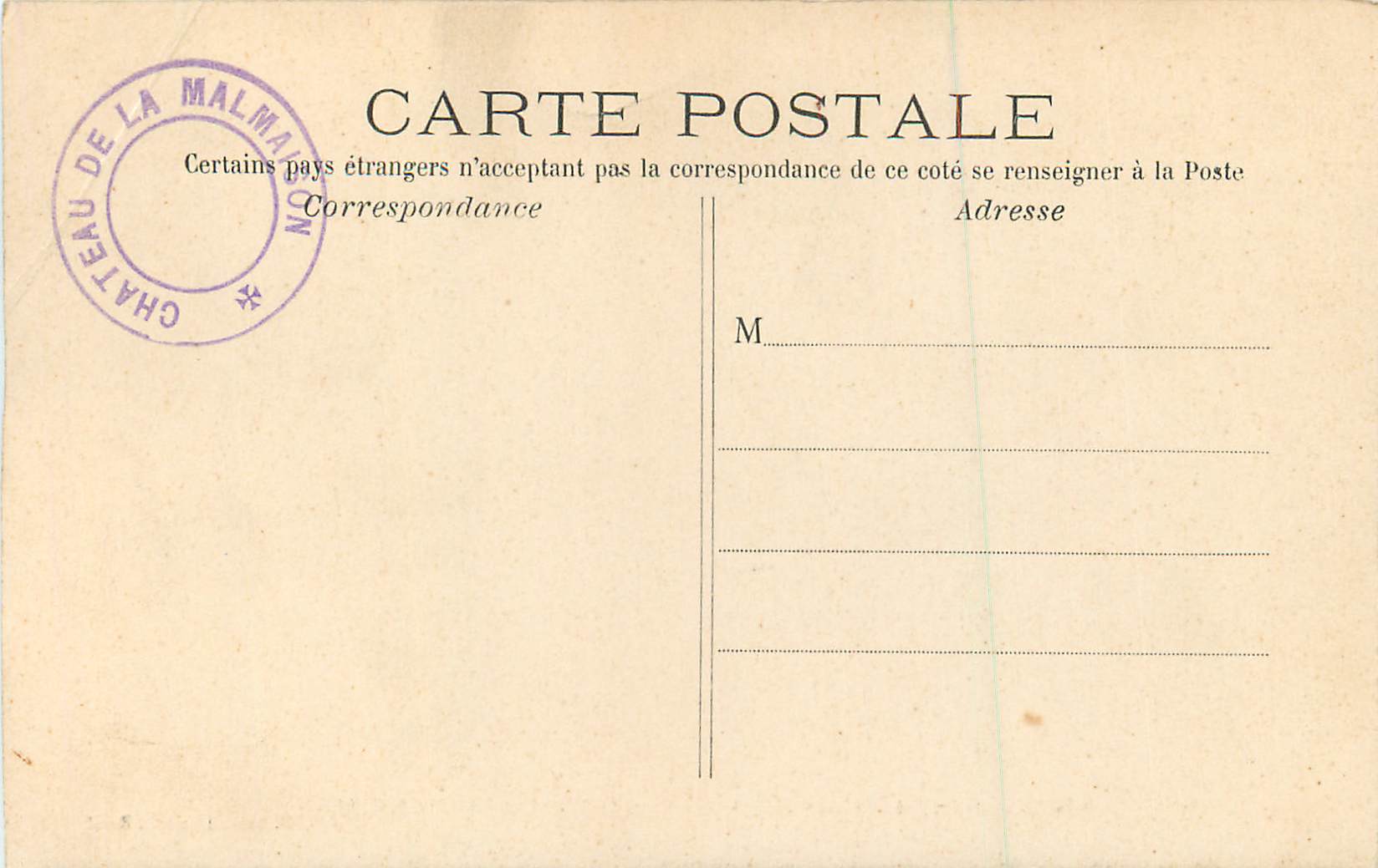 CPA Rueil La Petite Malmaison Jardins a la Francaise — Rückseite