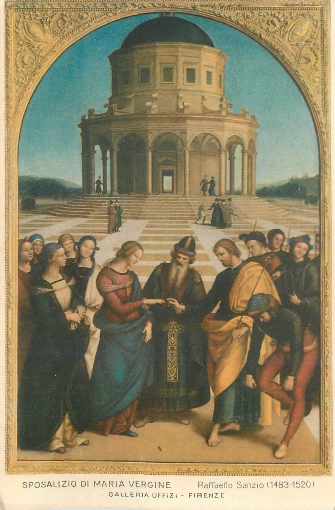 CPA Firenze Galleria Uffizi  Sposalizio di Maria Vergine Raffaello Sanzio (1483 1520)