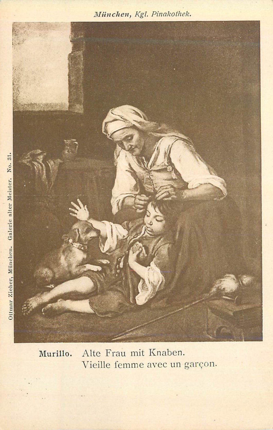 CPA Munchen Kgl Pinakothek Murillo Vieille Femme avec un Garcon