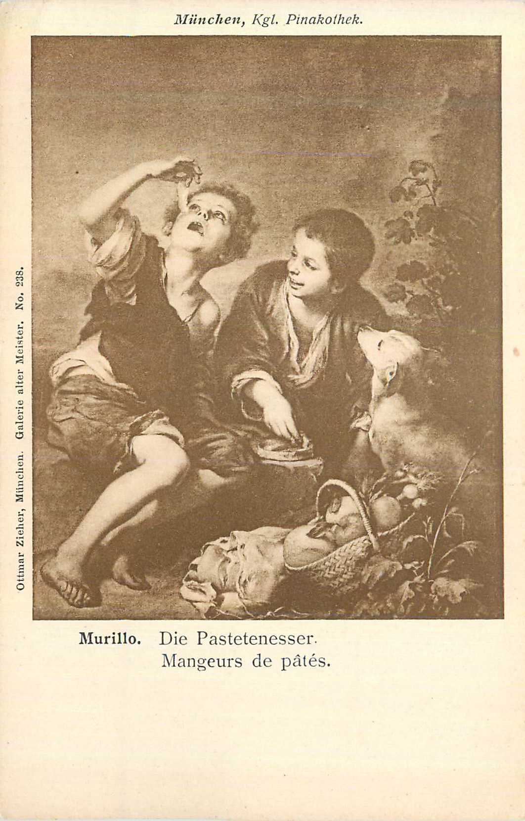 CPA Munchen Kgl Pinakothek Murillo Mangeurs de Pates
