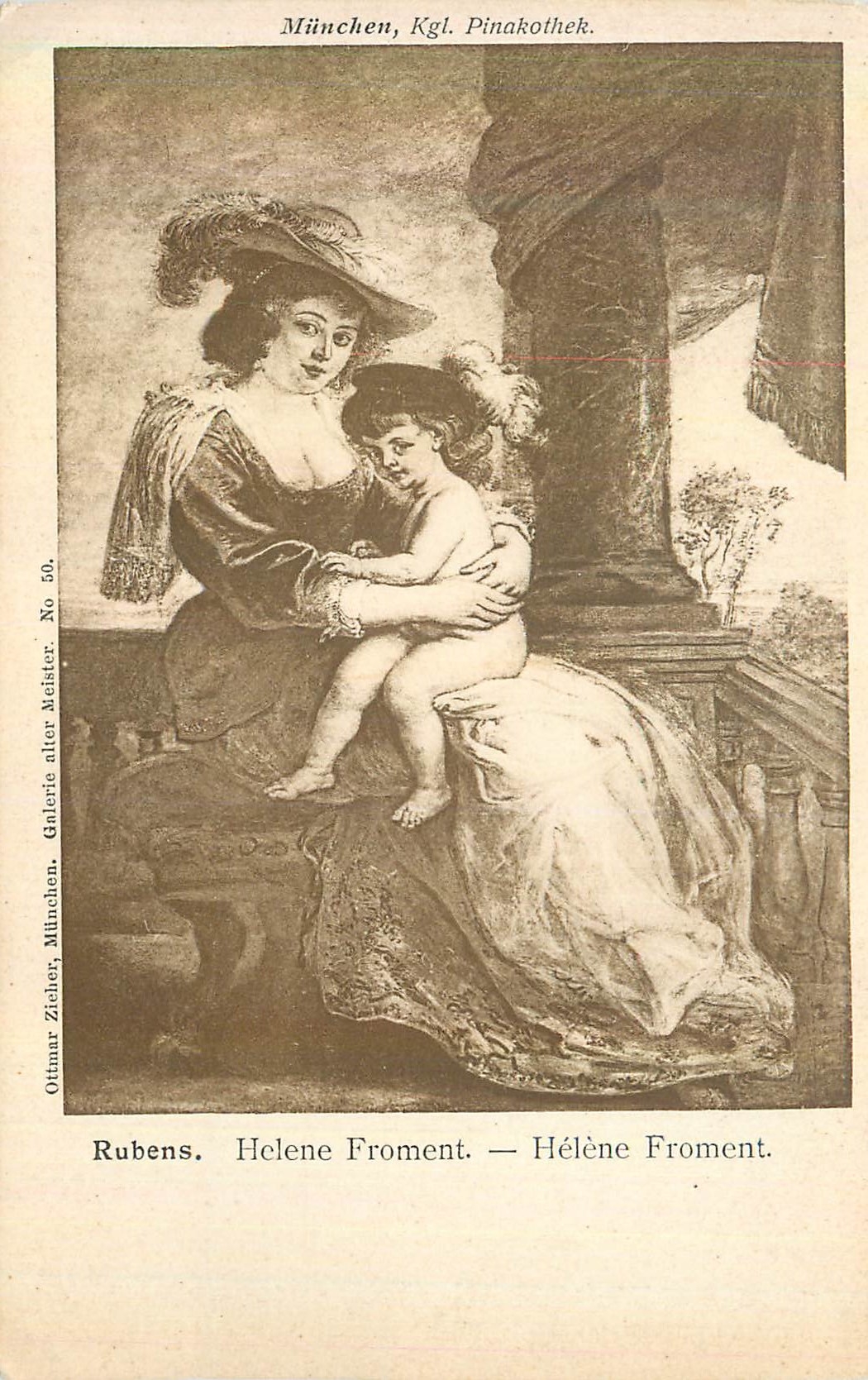 CPA Munchen Kgl Pinakothek Rubens Helene Froment