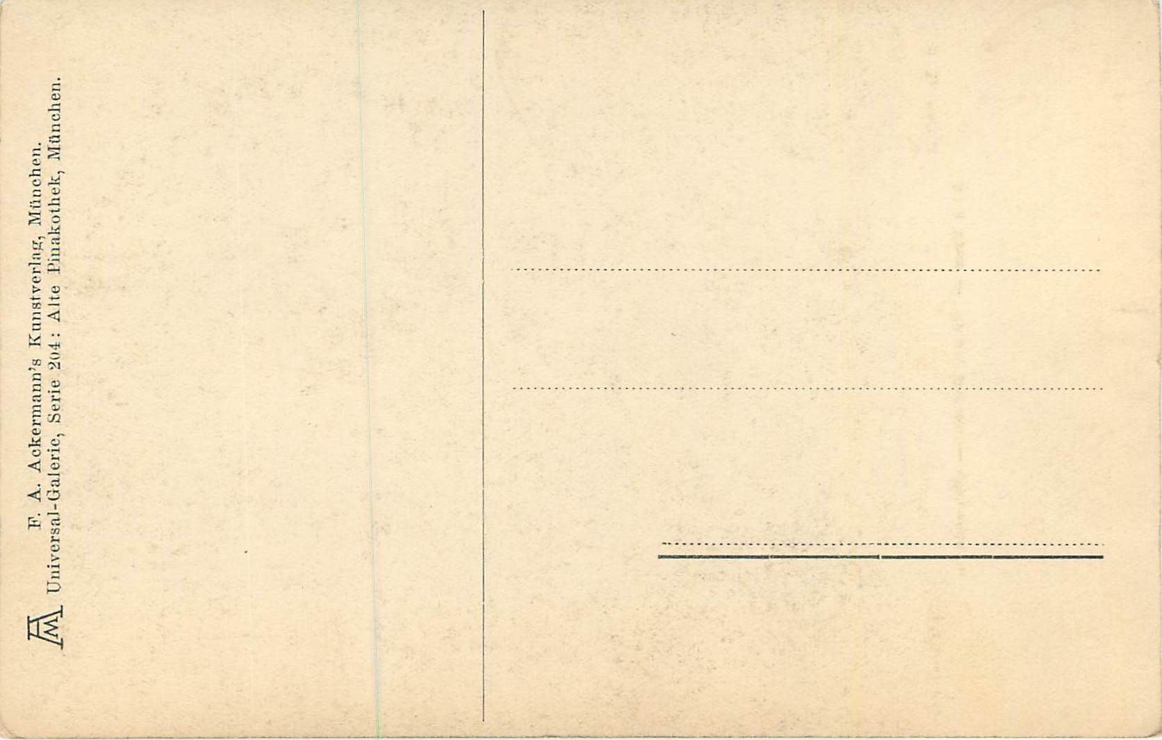 CPA Munchen B Denner Vieille Femme — Verso
