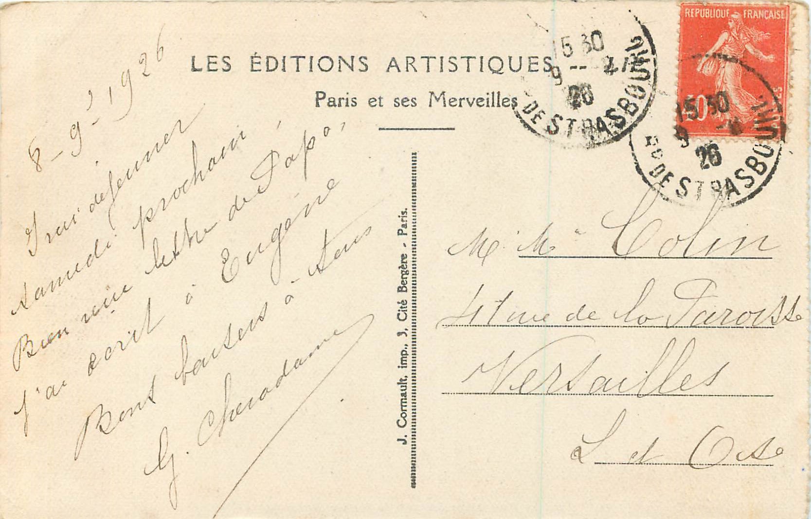 Exposition Internationale des Arts Décoratifs - Paris 1925. Le Pont Alexandre avec la cascade lumineuse. — Reverso