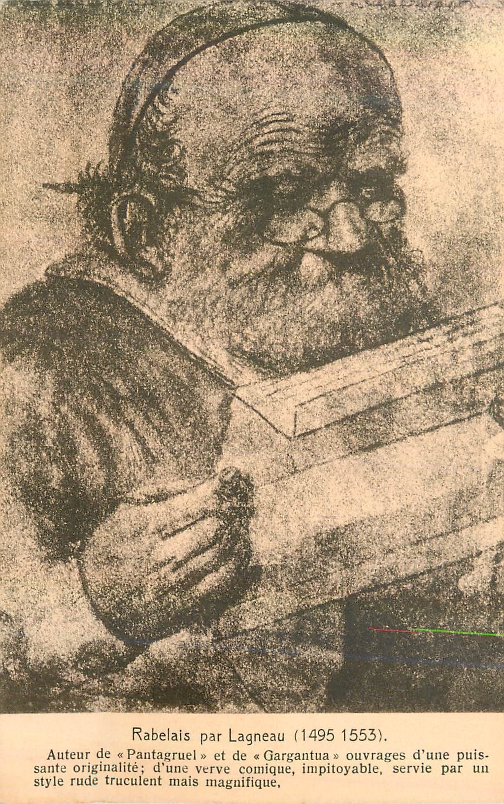 CPA Bruxelles Maison d'Art Rue Baron de Castro  Rabelais par Lagneau (1495 1553) Auteur de pantagruel et de Gargantua