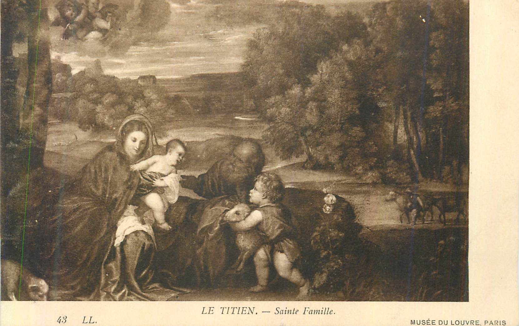 CPA Musee du Louvre Paris Le Titien Sainte Famille