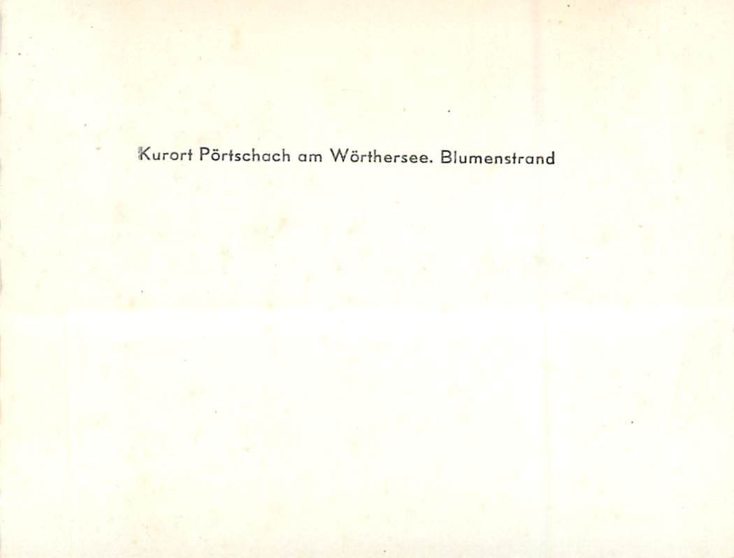 CPM Kurort Portschach am Worthersee Blumenstrand — Rückseite