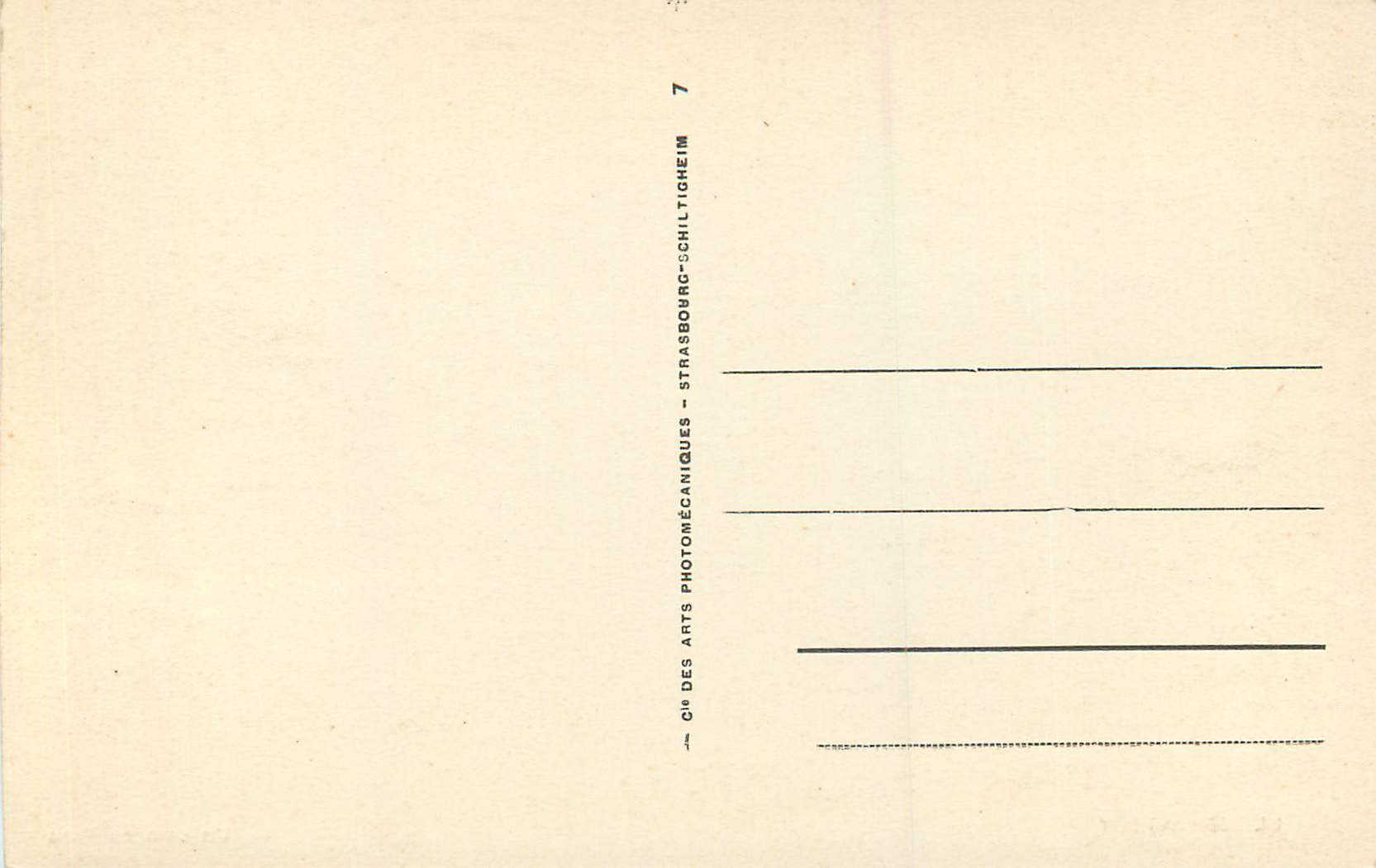 CPA Vichy Un Coin du Parc — Verso