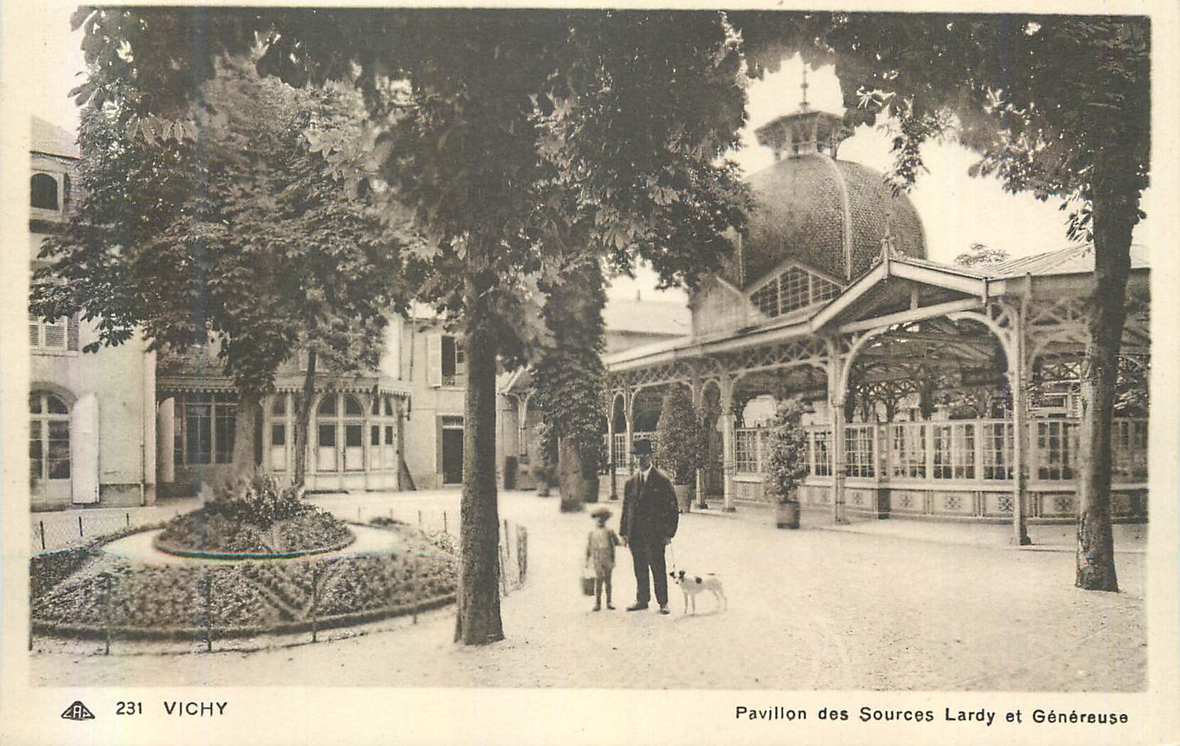 CPA Vichy Pavillon des Sources Lardy et genereuse