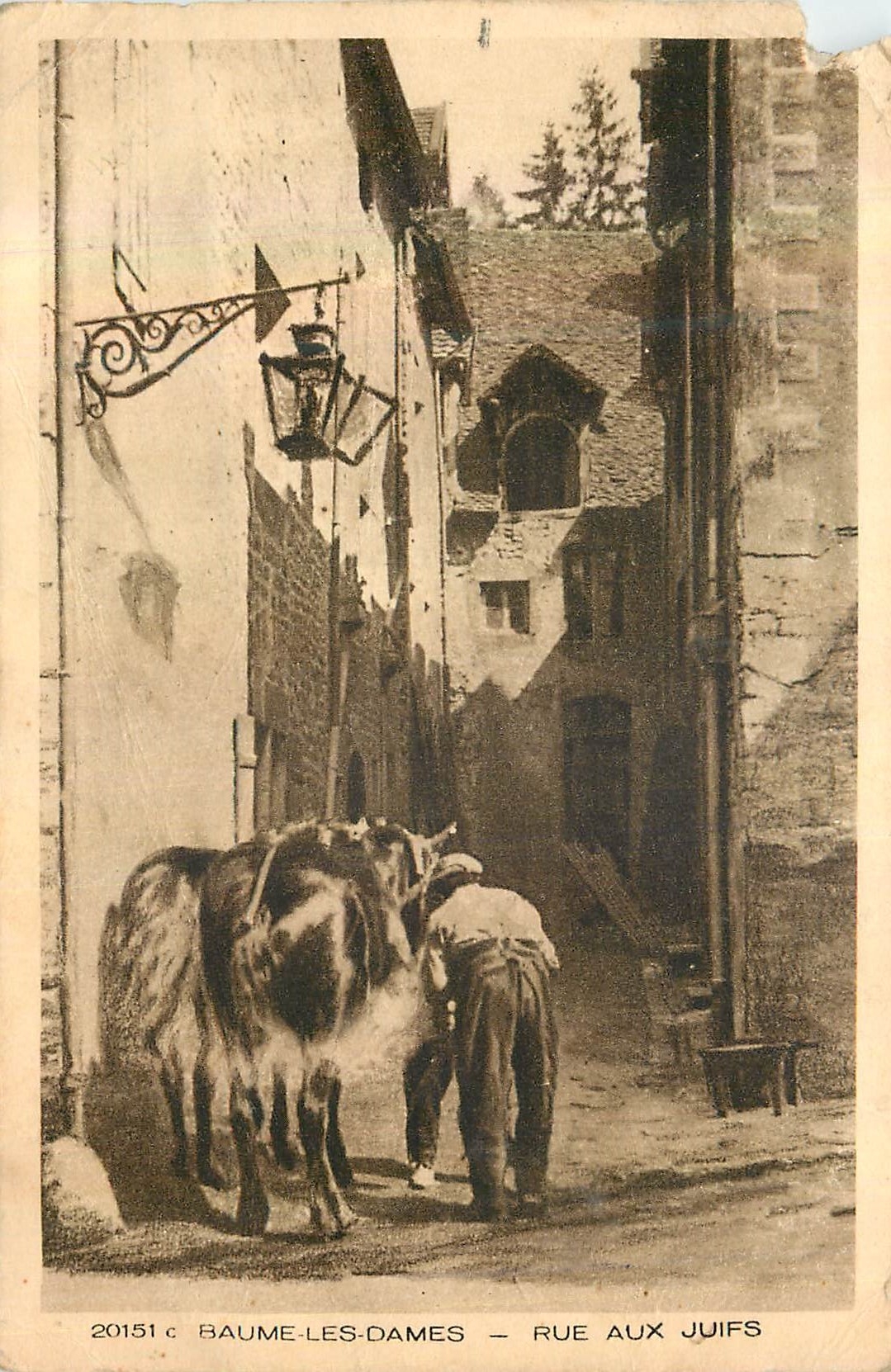 CPA Baume les Dames Rue aux Juifs Judaica