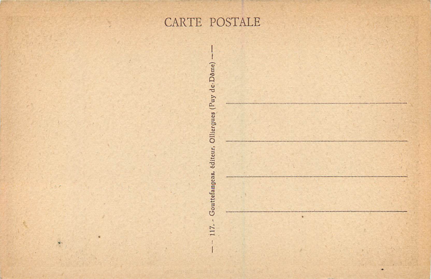 CPA Vichy Le Hall des Sources — Rückseite