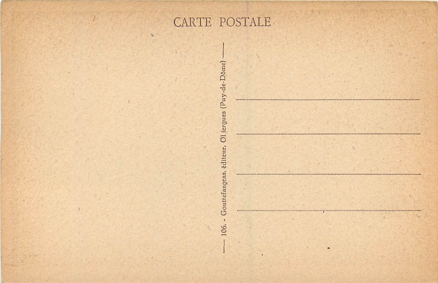 CPA Vichy Source du Parc — Verso
