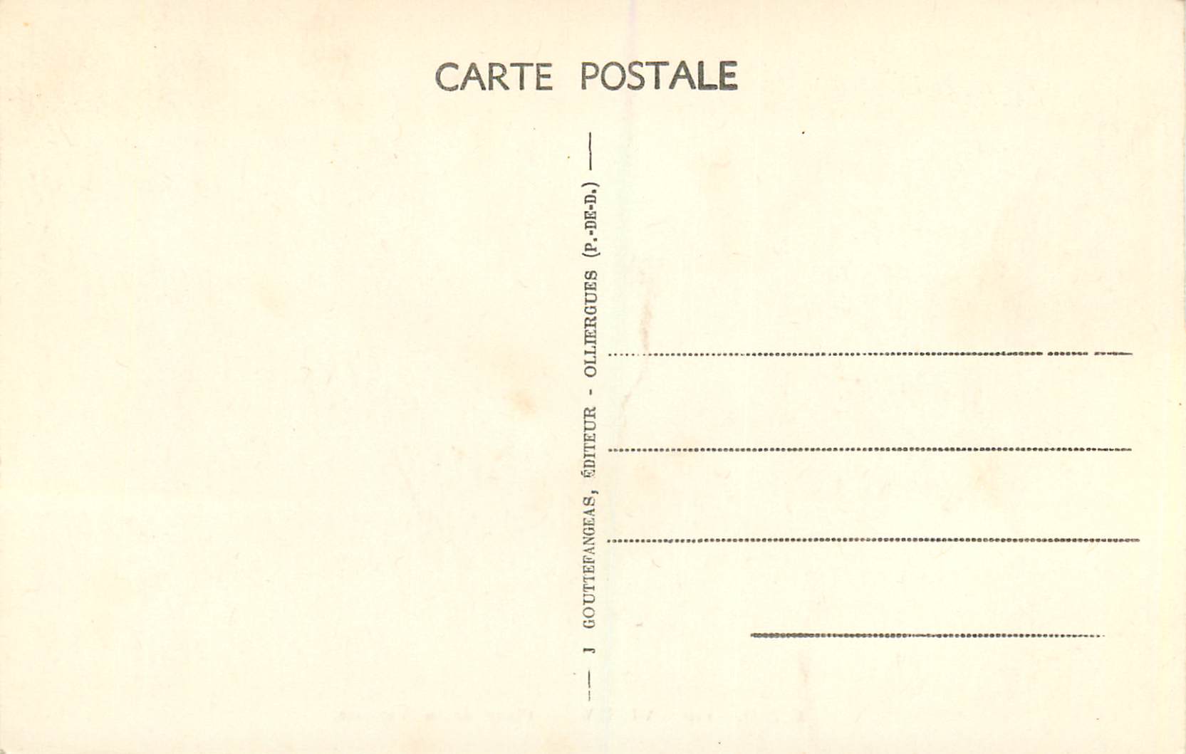 CPA Vichy Place de la Victoire — Verso