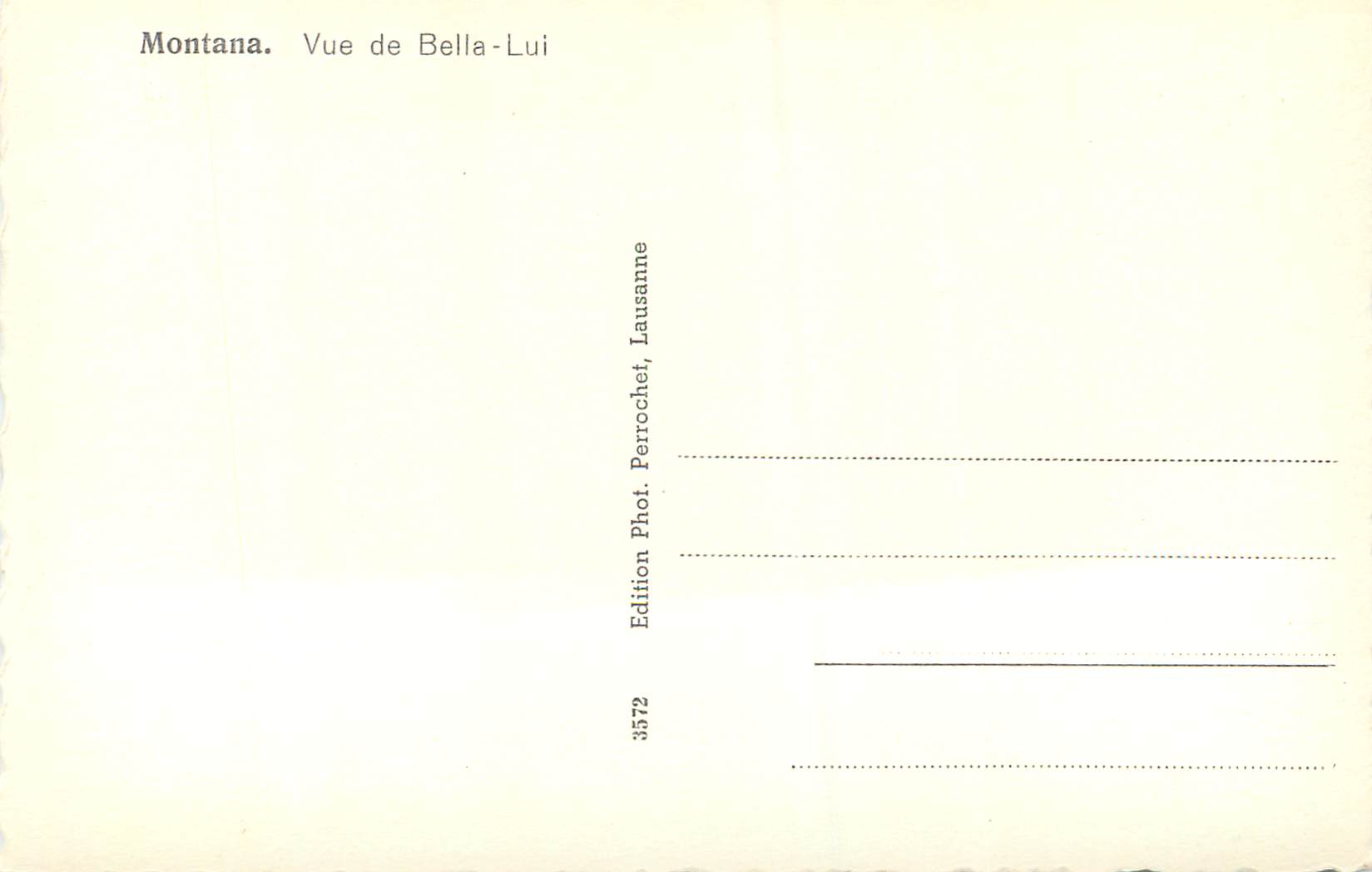 CPM Montana Vue de Belle Lui — Back