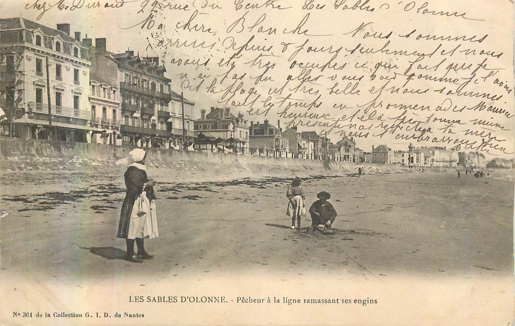 Les Sables d'Olonne — Fischer, der seine Ausrüstung sammelt — Sammlung G. I. D. de Nantes, n°361