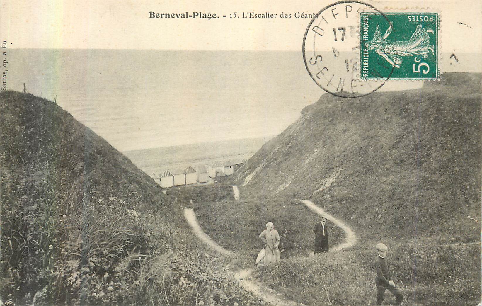 CPA Berneval Plage L'Escalier des Geants