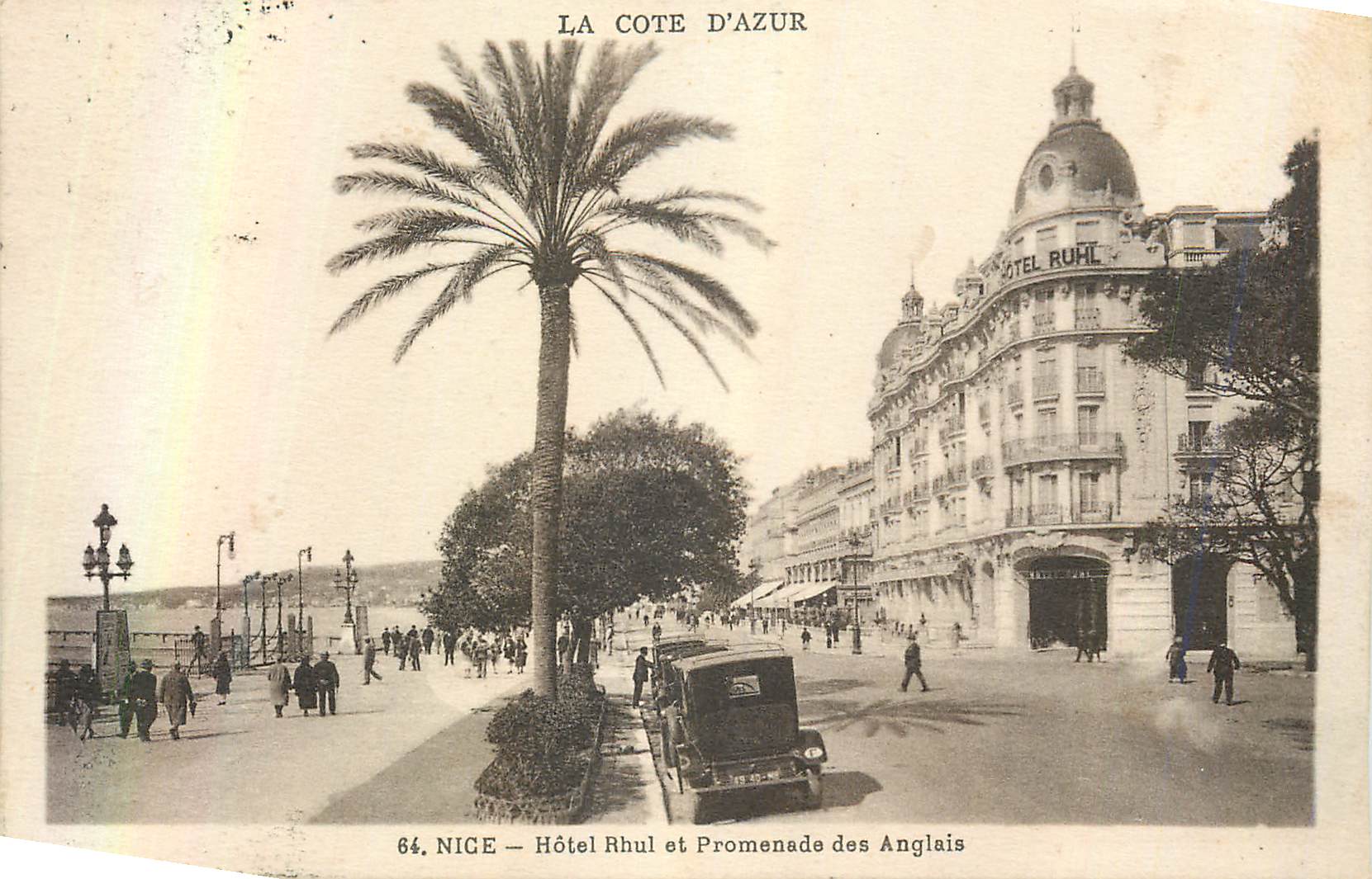 CPA Nice La Cote d'Azur Hotel Rhul et Promenade des Anglais
