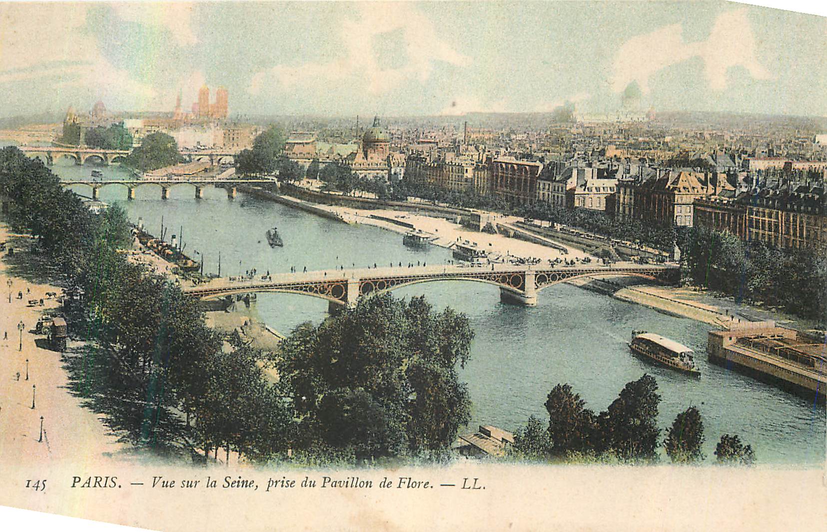CPA Paris Vue sur la Seine prise du Pavillon de Flore