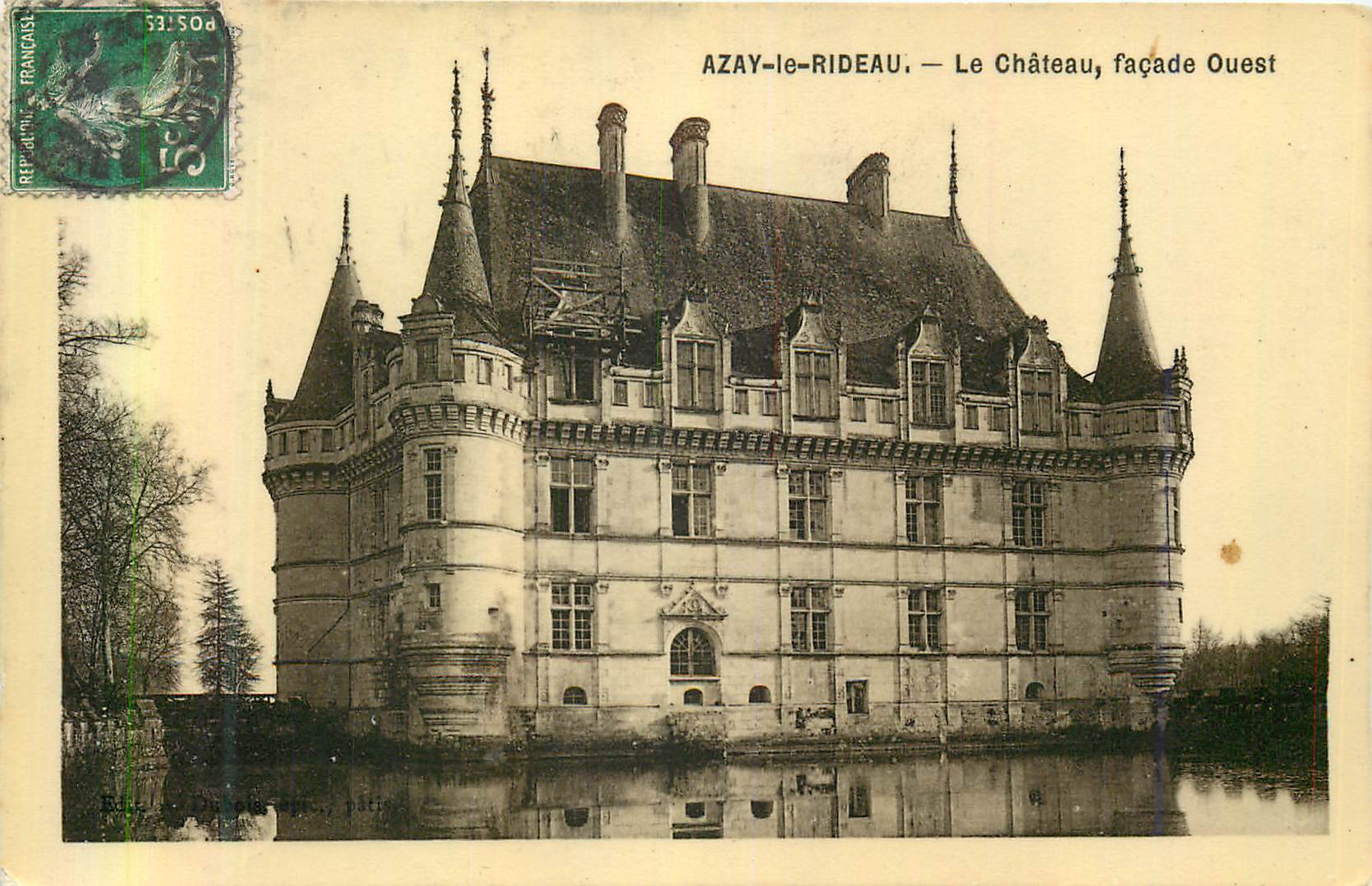 CPA Azay le Rideau Le Chateau Facade Ouest