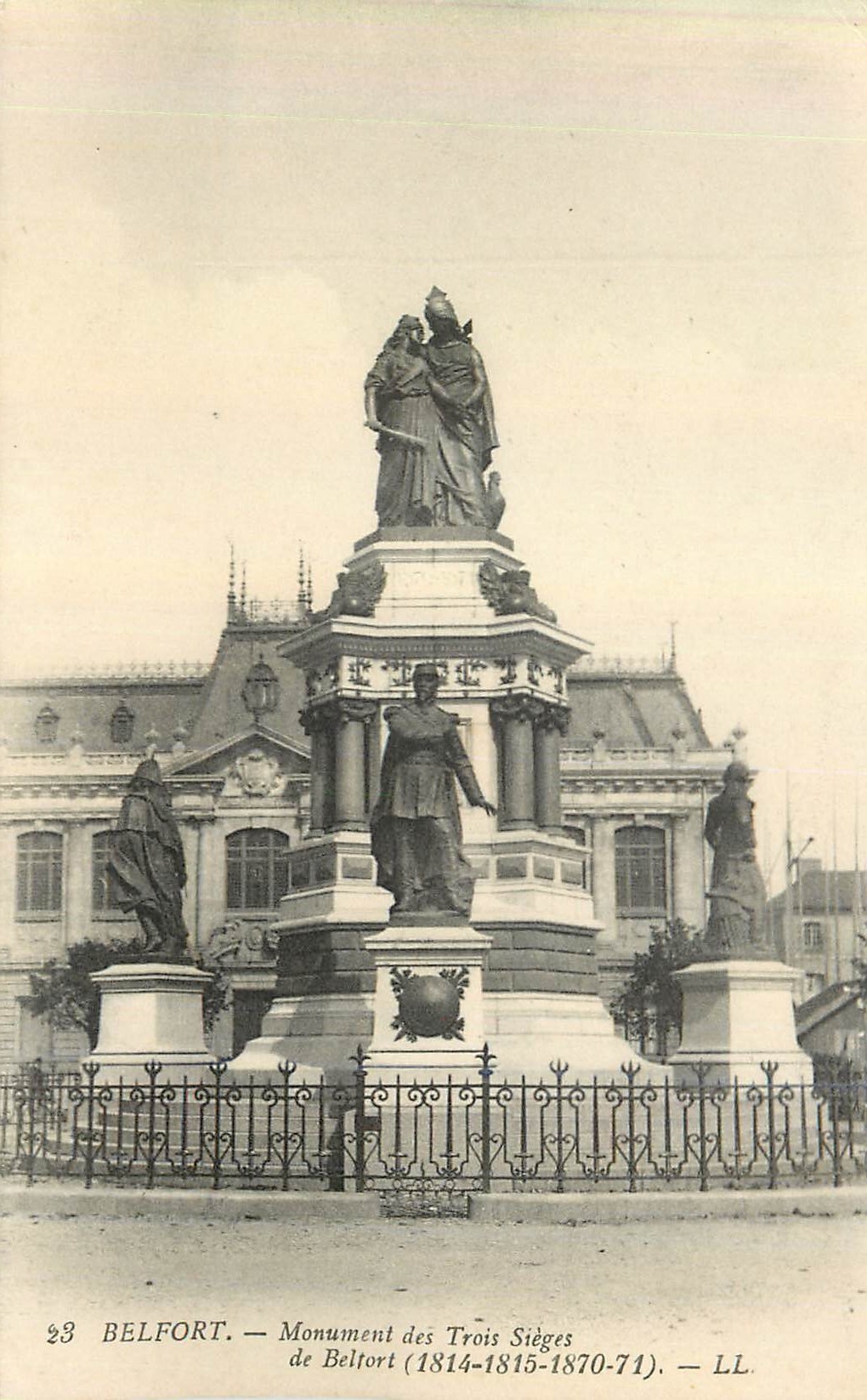 CPA Belfort Monument des Trois Sieges de Belfort (1814 1815 1870 1871)