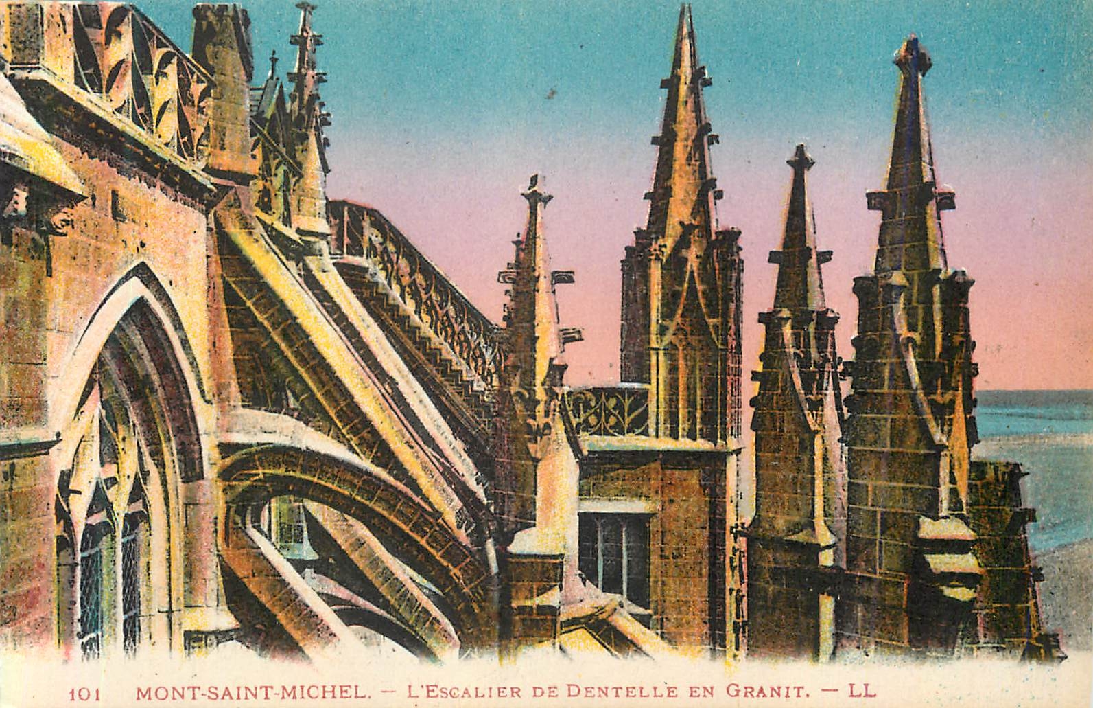 Mont-Saint-Michel — L'Escalier de Dentelle en Granit — LL 101