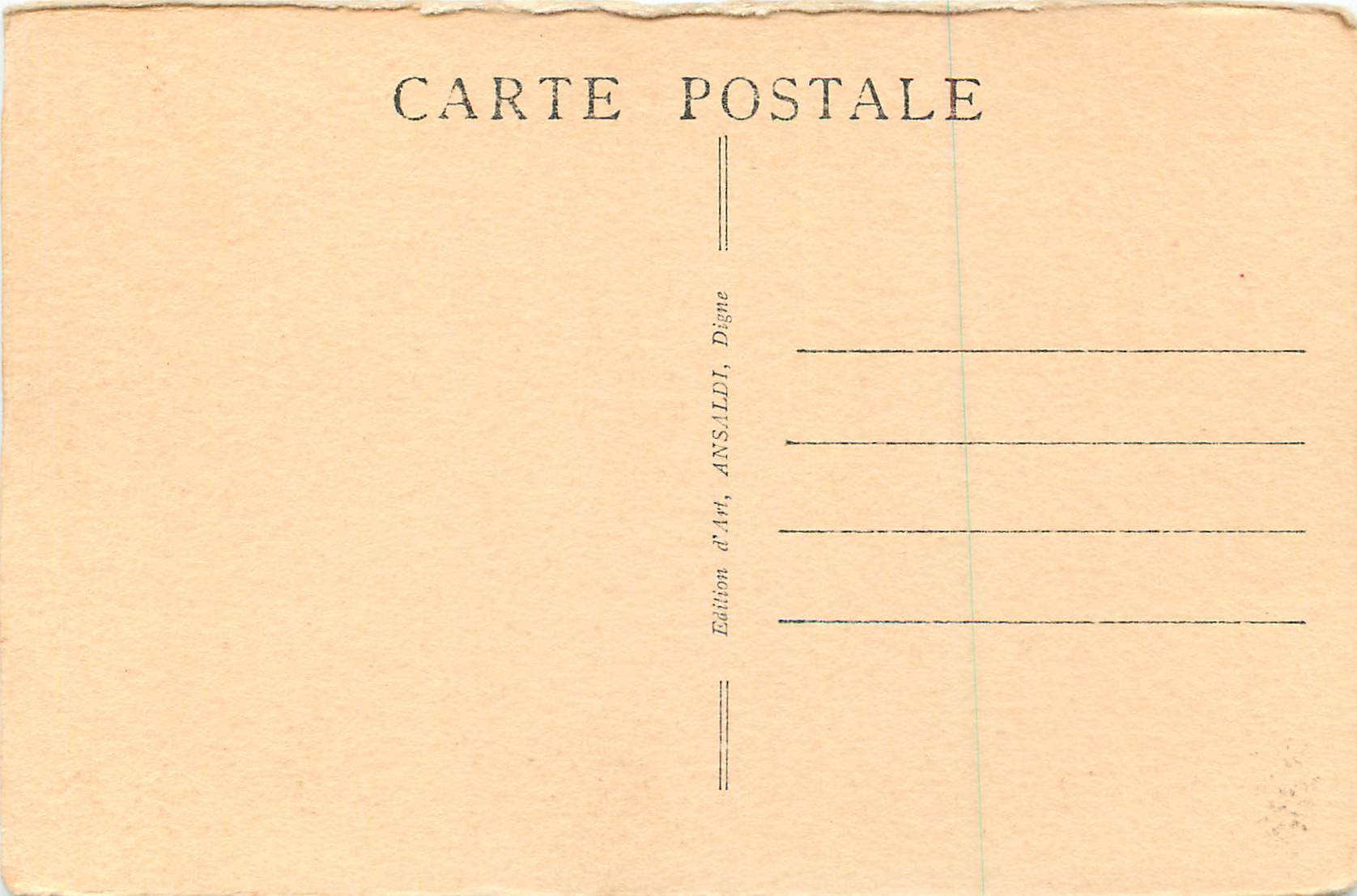 Marseille — Schloss If — Kunstausgabe, Digne — Rückseite