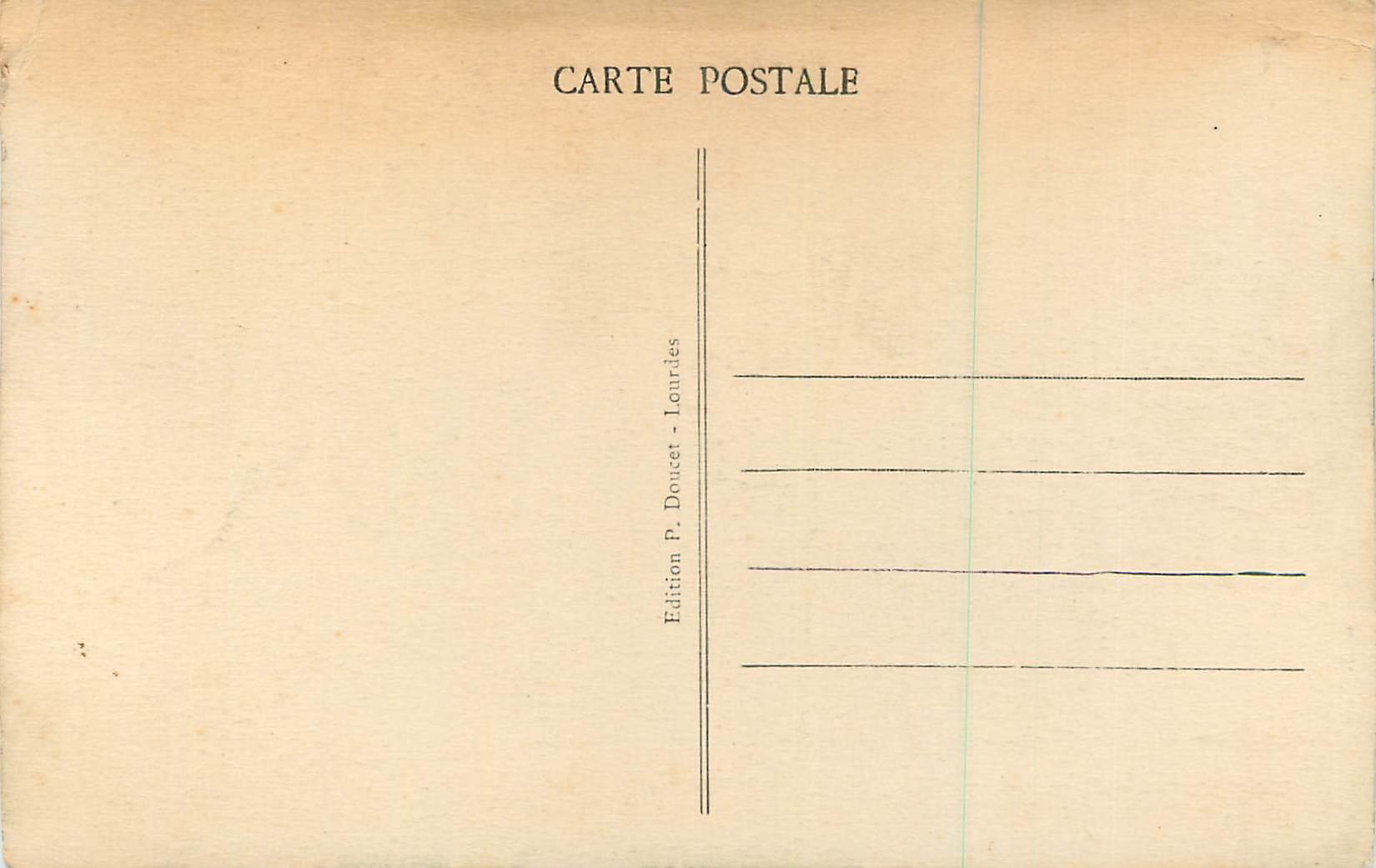 CPA Lourdes Le Chateau Fort etla Chaine des Pyrenees — Verso