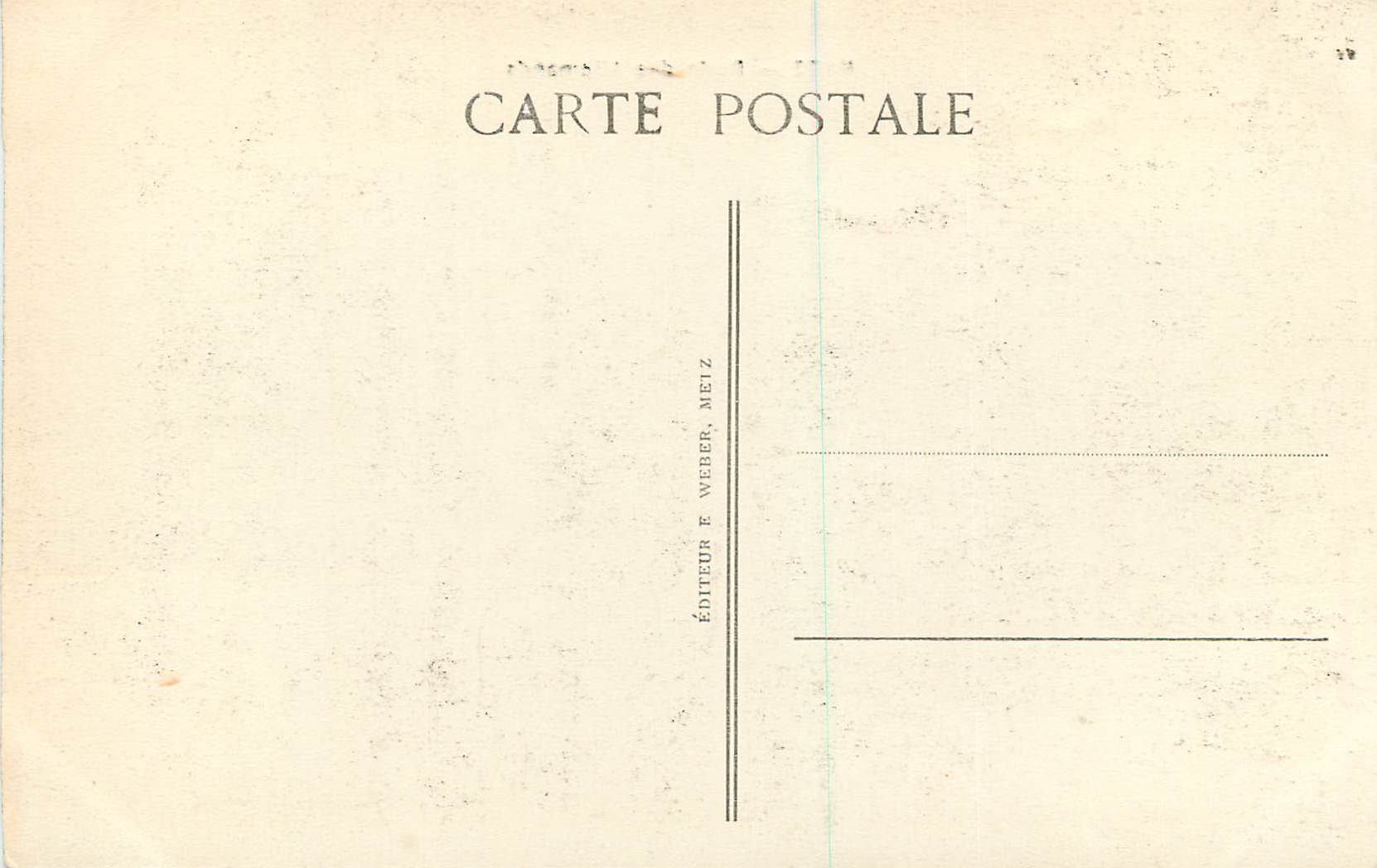 CPA Metz Porte des Allemands — Rückseite