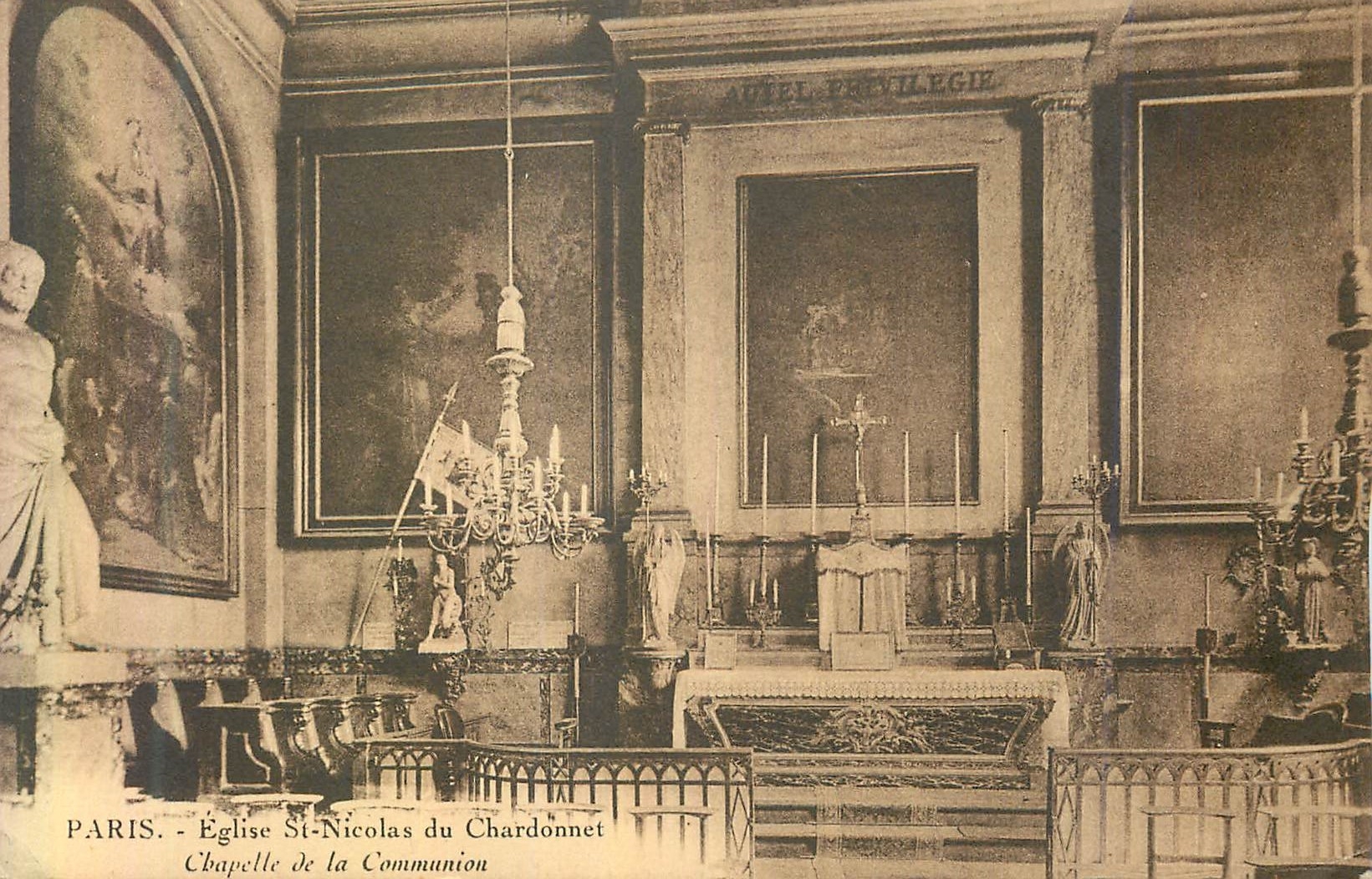 CPA Paris Eglise St Nicolas du Chardonnet Chapelle de la Communion