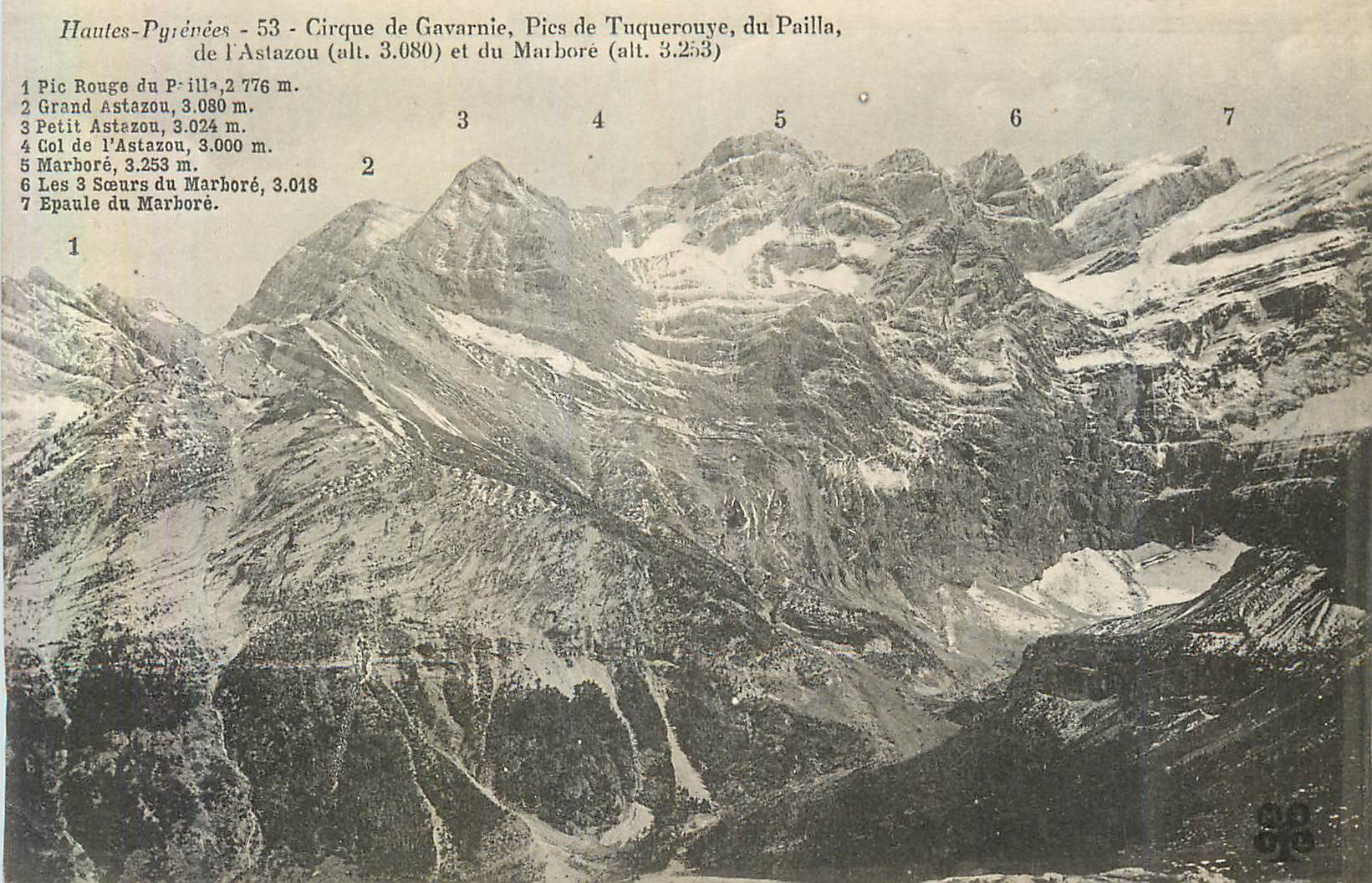 Cirque de Gavarnie, Pics de Tuquerouye, du Pailla - Hautes-Pyrénées — éditeur non identifié, n° de série non visible