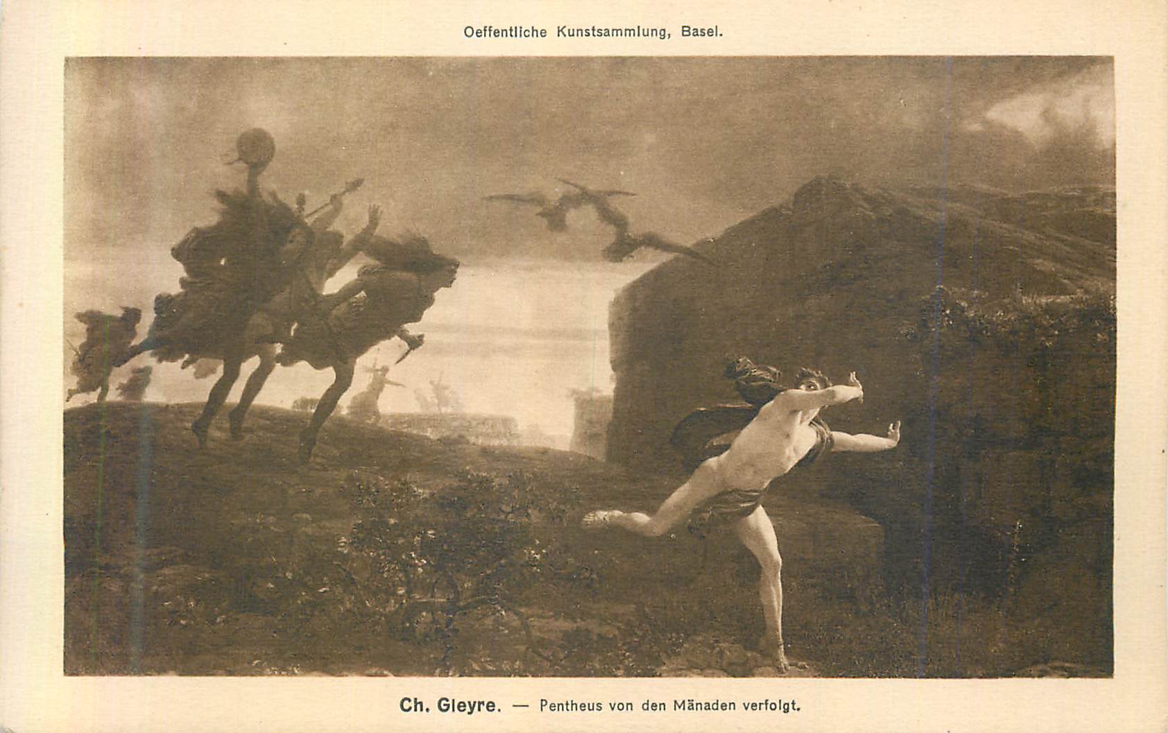 CPA Basel Oeffentliche Kunstsammiung Gleyre Pentheus