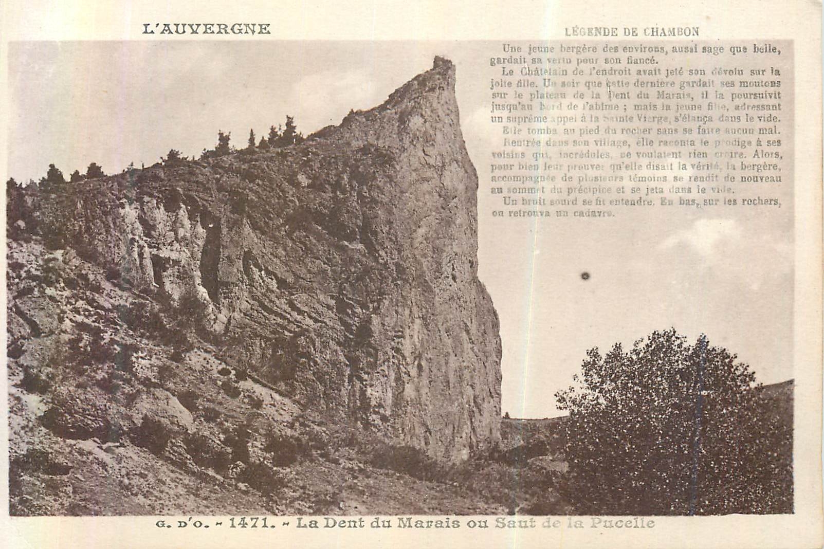 CPA la Dent du Marais ou Saut de la Pricelle l'Auvergne