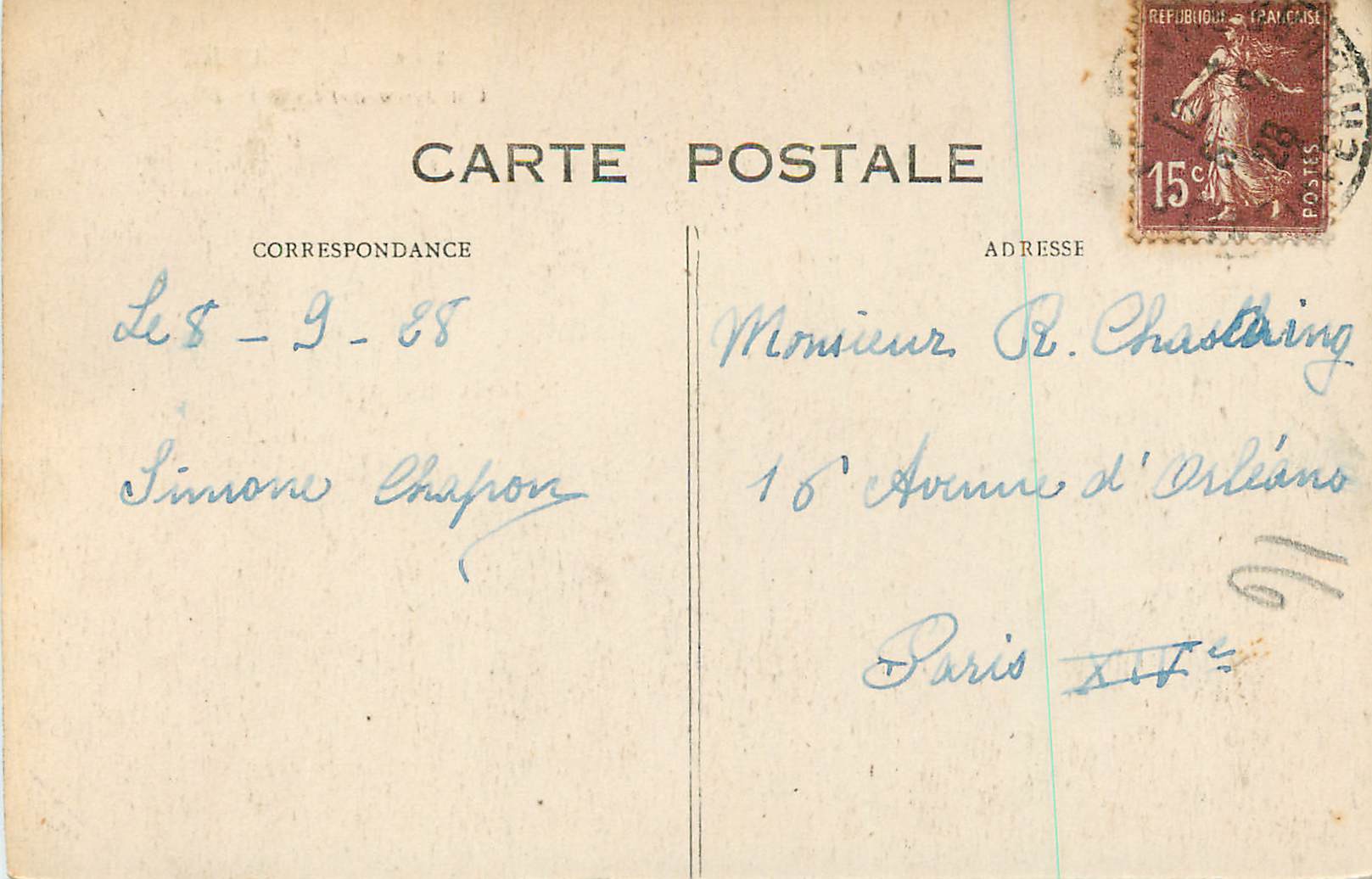CPA le Havre un beau Coin de la Plage — Verso