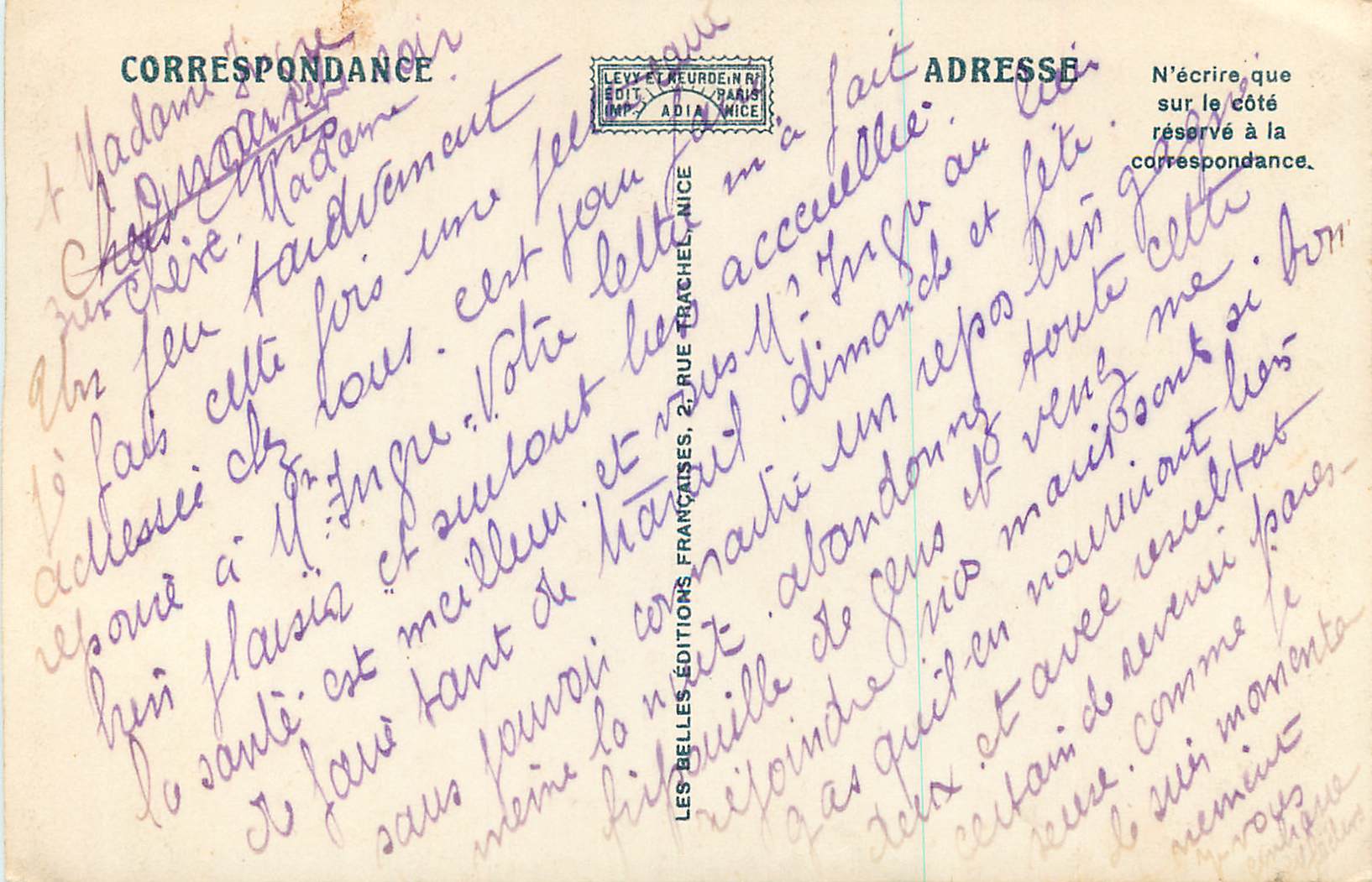CPA La Cote d'Azur de Monaco a San Remo Vue en Aeroplane — Rückseite