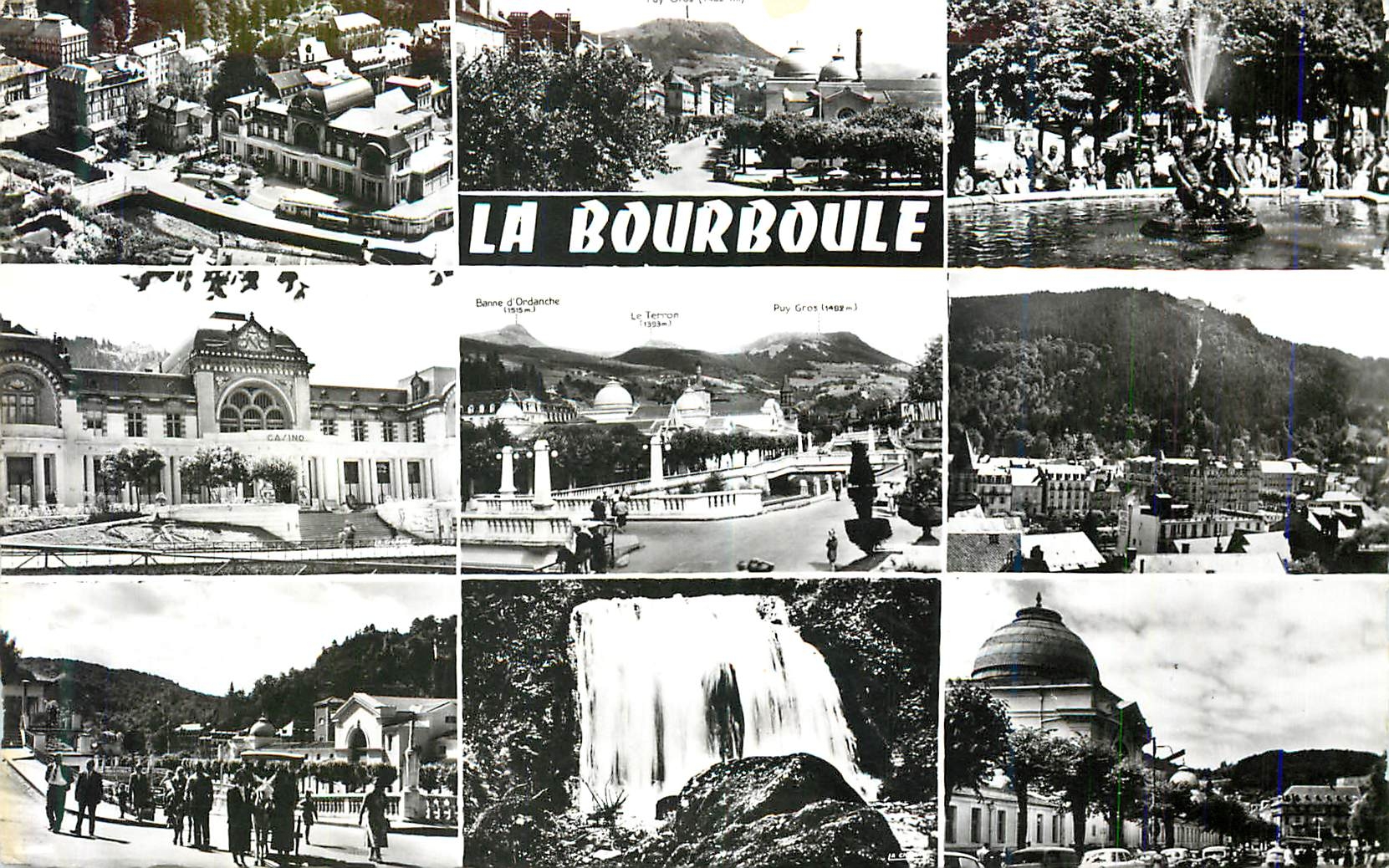 CPM la Bourboule (P de D) Alt 852m la Dordogne et le Casino