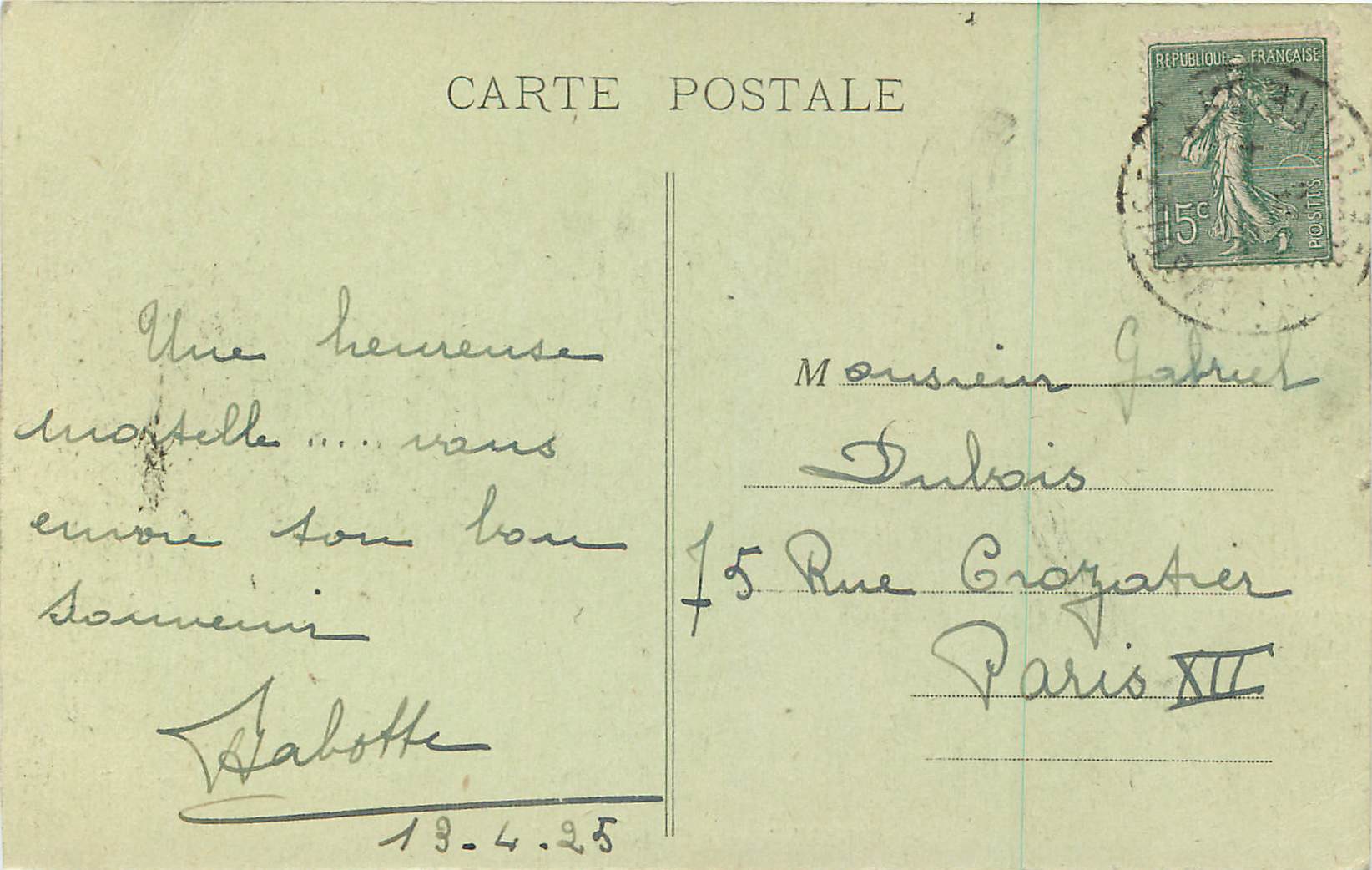 CPA Amboise le Chateau — Rückseite