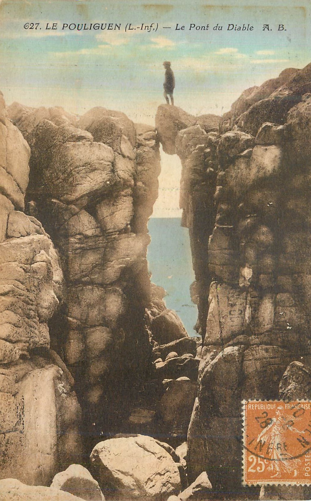 CPA le Pouliguen (L Inf) le Pont du Diable 